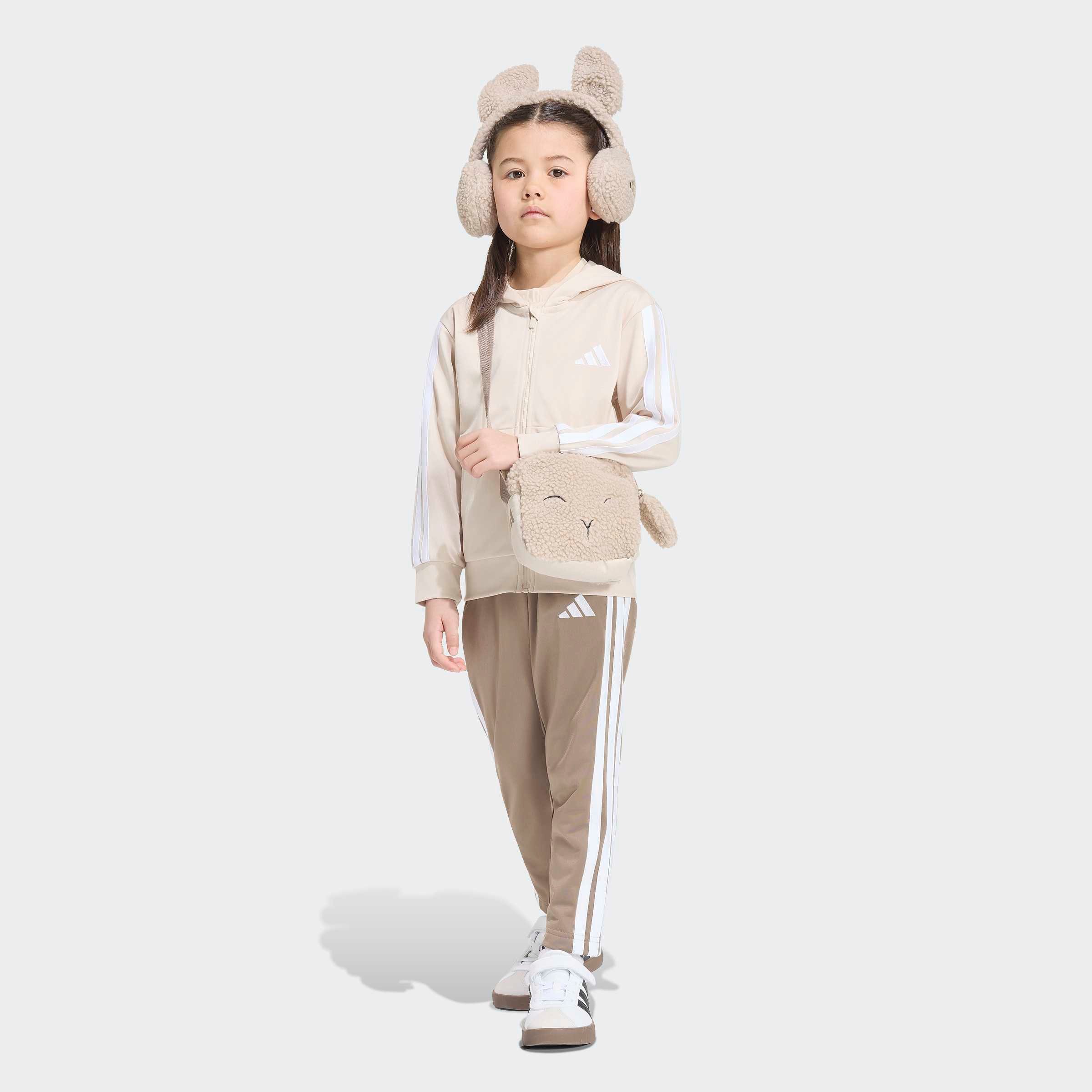 adidas Sportswear Trainingsanzug ESSENTIALS KIDS (2-tlg), mit 3-Streifen, aus weichem Trikotstoff, mit CLIMACOOL Technologie