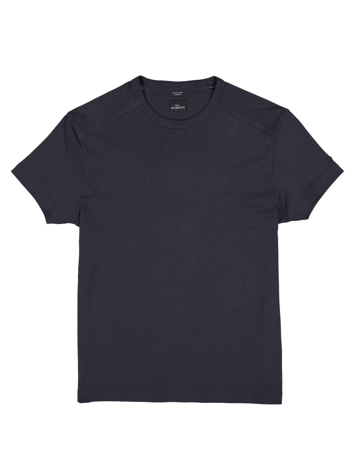 Engbers T-Shirt Herren Basic-Shirt "My Favorite" organic, Saphirblau – Bild 5 von 5