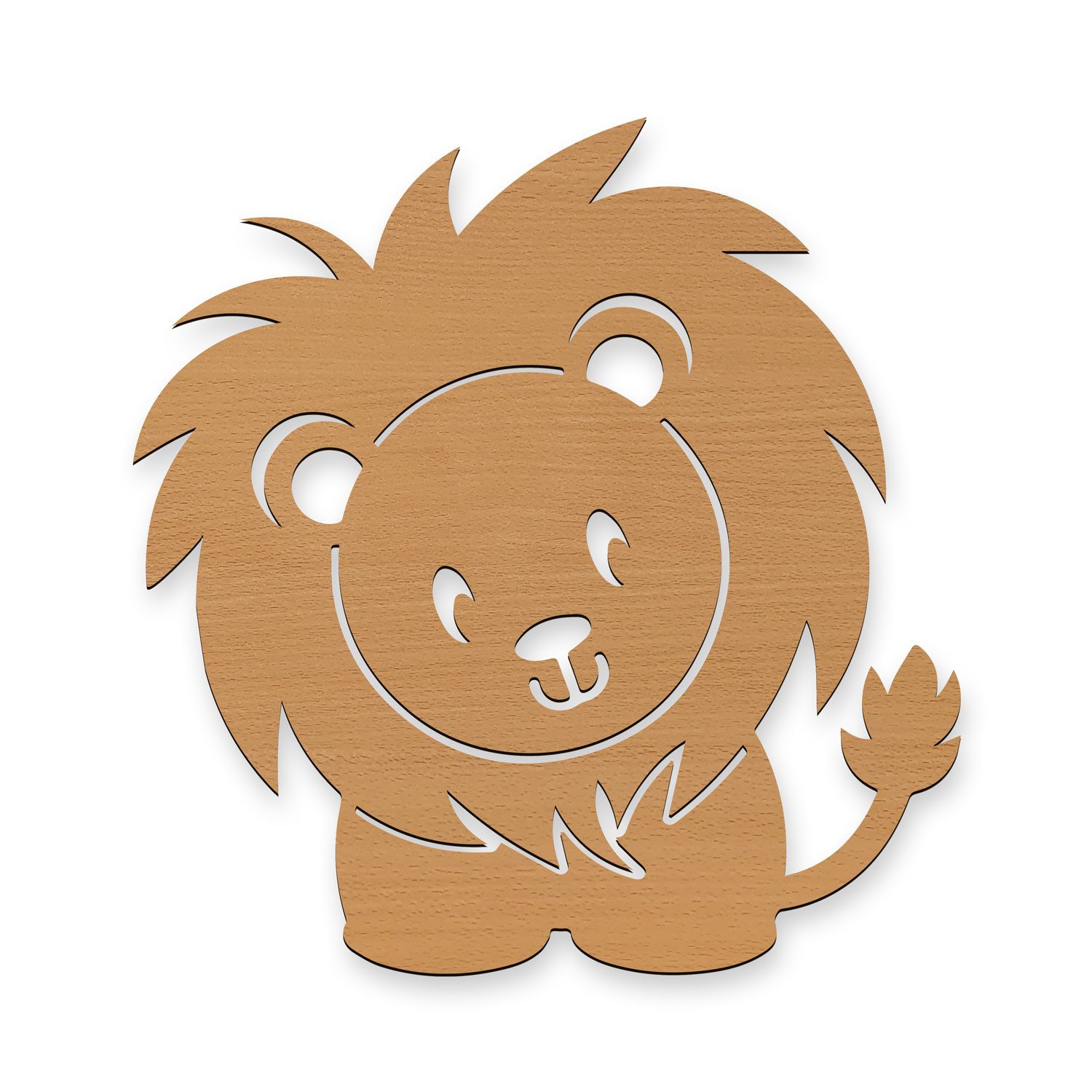 Namofactur LED Nachtlicht Süßer Löwe Nachtlicht Kinder Wandlampe Kinderzimmer I MDF Holz, LED fest integriert, Warmweiß