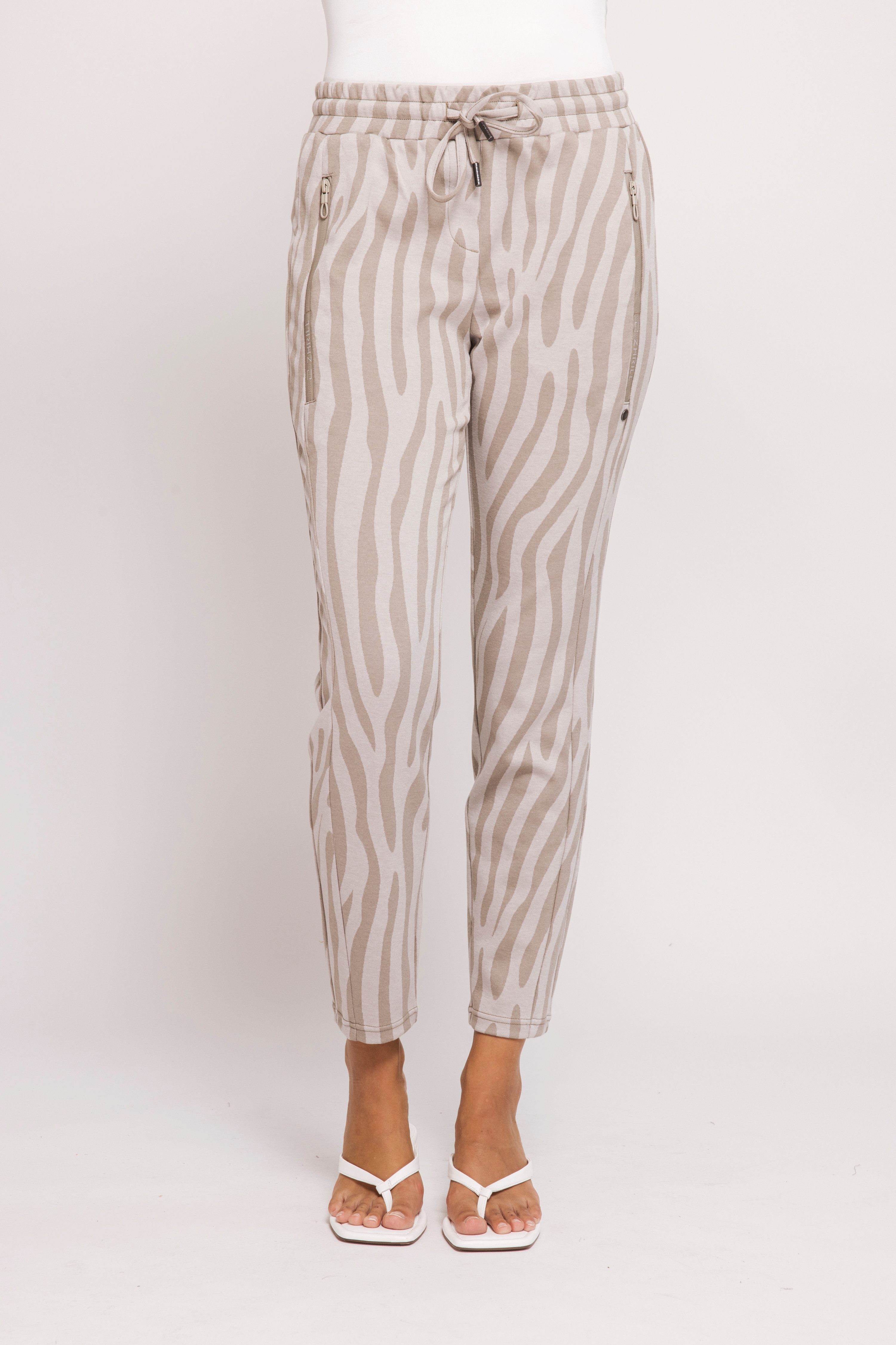 Zhrill 7/8-Hose CHIARA CASUAL Slim Fit, Zebra-Muster