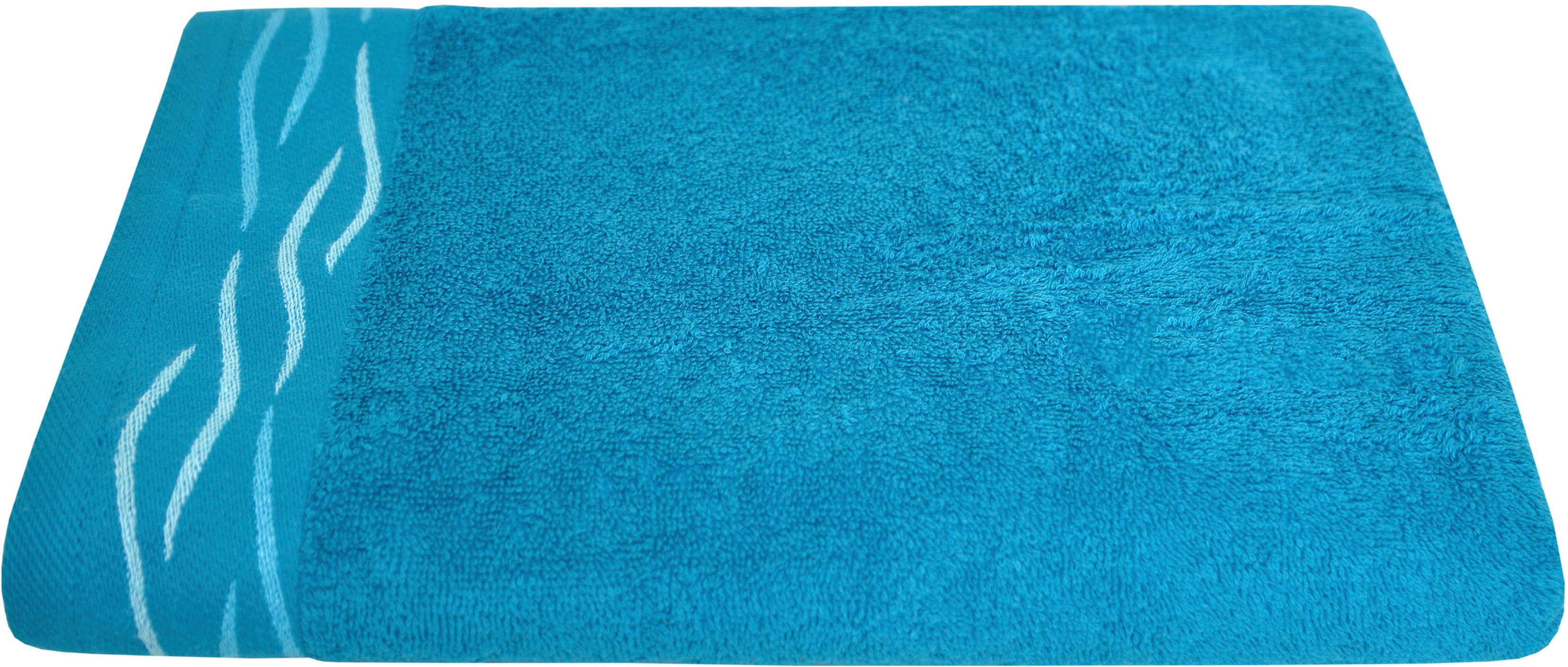 Dyckhoff Duschtuch Wave, Frottier (Set, 1-St), mit Jacquard-Bordüre