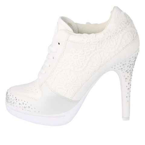 Missy Rockz YES I ROCKZ sparkling white High-Heel-Stiefelette Absatzhöhe: 8,5 cm