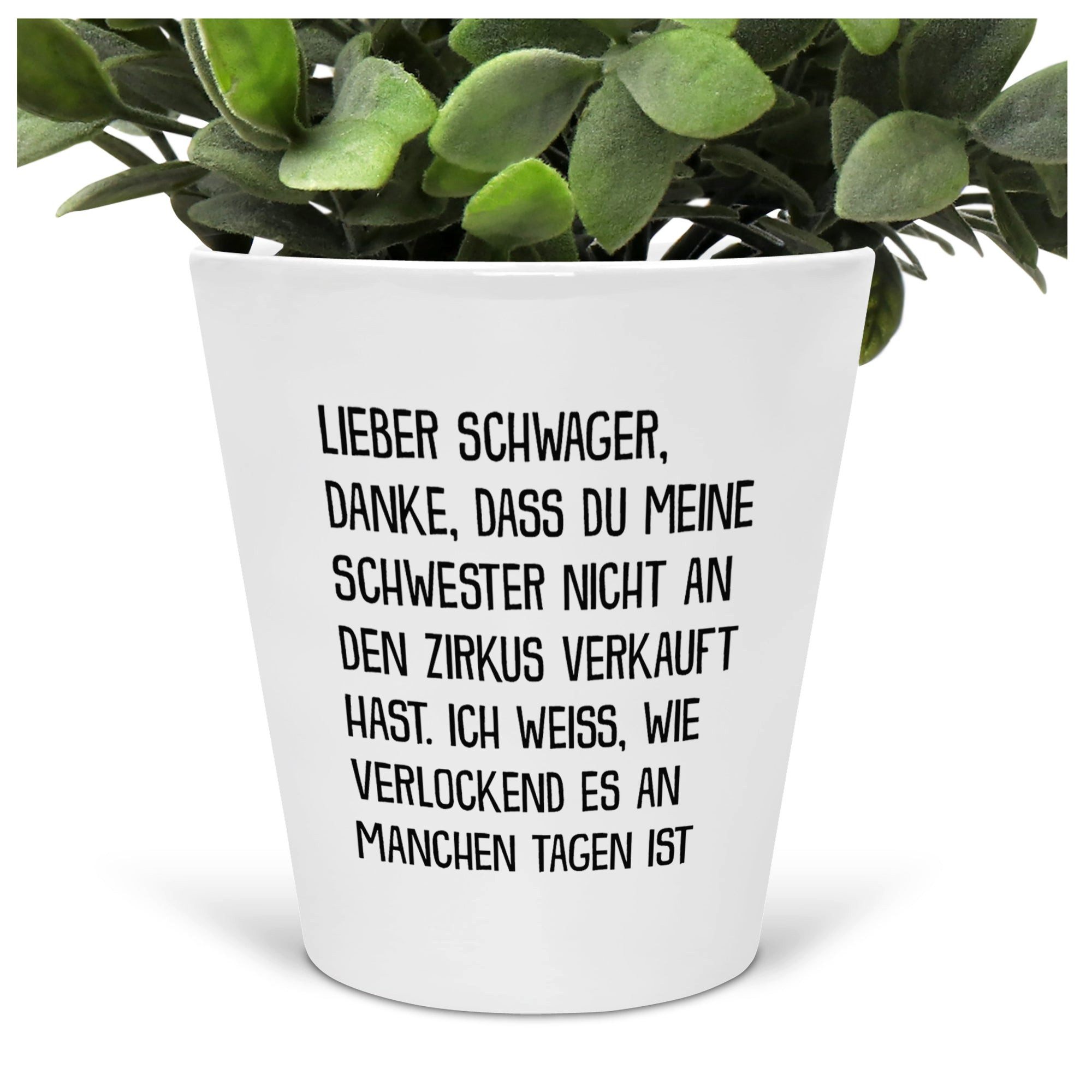 22Feels Blumentopf Spruch Übertopf Deko Innen Schwager Geschenk Hochzeit Männer (Für Zimmerpflanze), IN DEUTSCHLAND BEDRUCKT