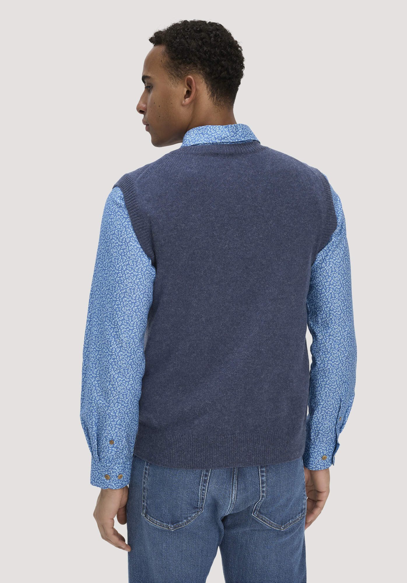 Hessnatur Strickpullover aus Bio-Merinowolle mit Bio-Baumwolle (1-tlg)