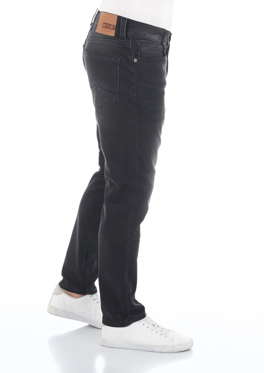 MUSTANG Tapered-fit-Jeans Herren Jeanshose Real K Denim Stretch mit (881) Slim Black Fit Tapered Denim Oregon Hose X
