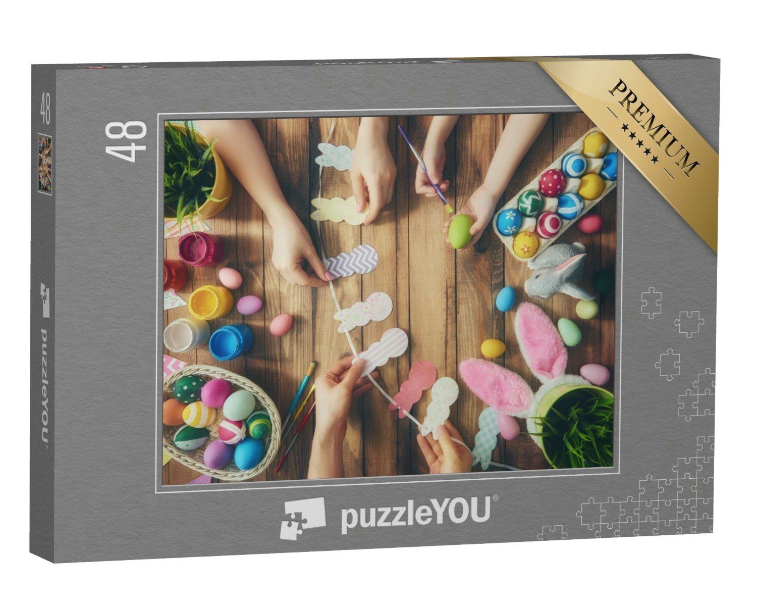 puzzleYOU Puzzle Basteln für Ostern, 48 Puzzleteile, puzzleYOU-Kollektionen Festtage
