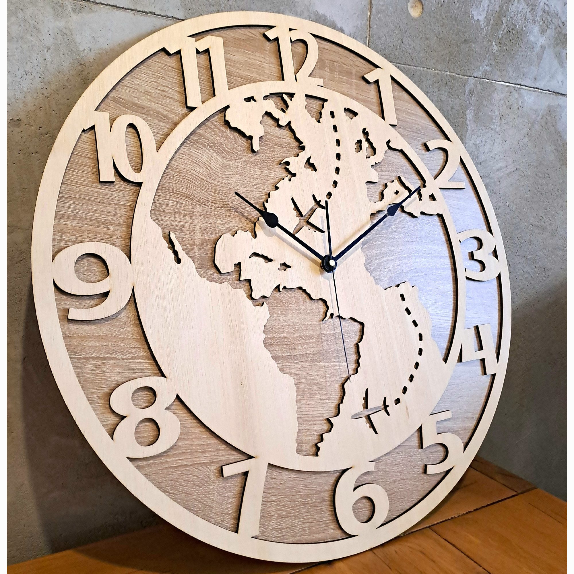 ORNAMENTI Wanduhr Grosse, Moderne, holz Wanduhr günstig online kaufen
