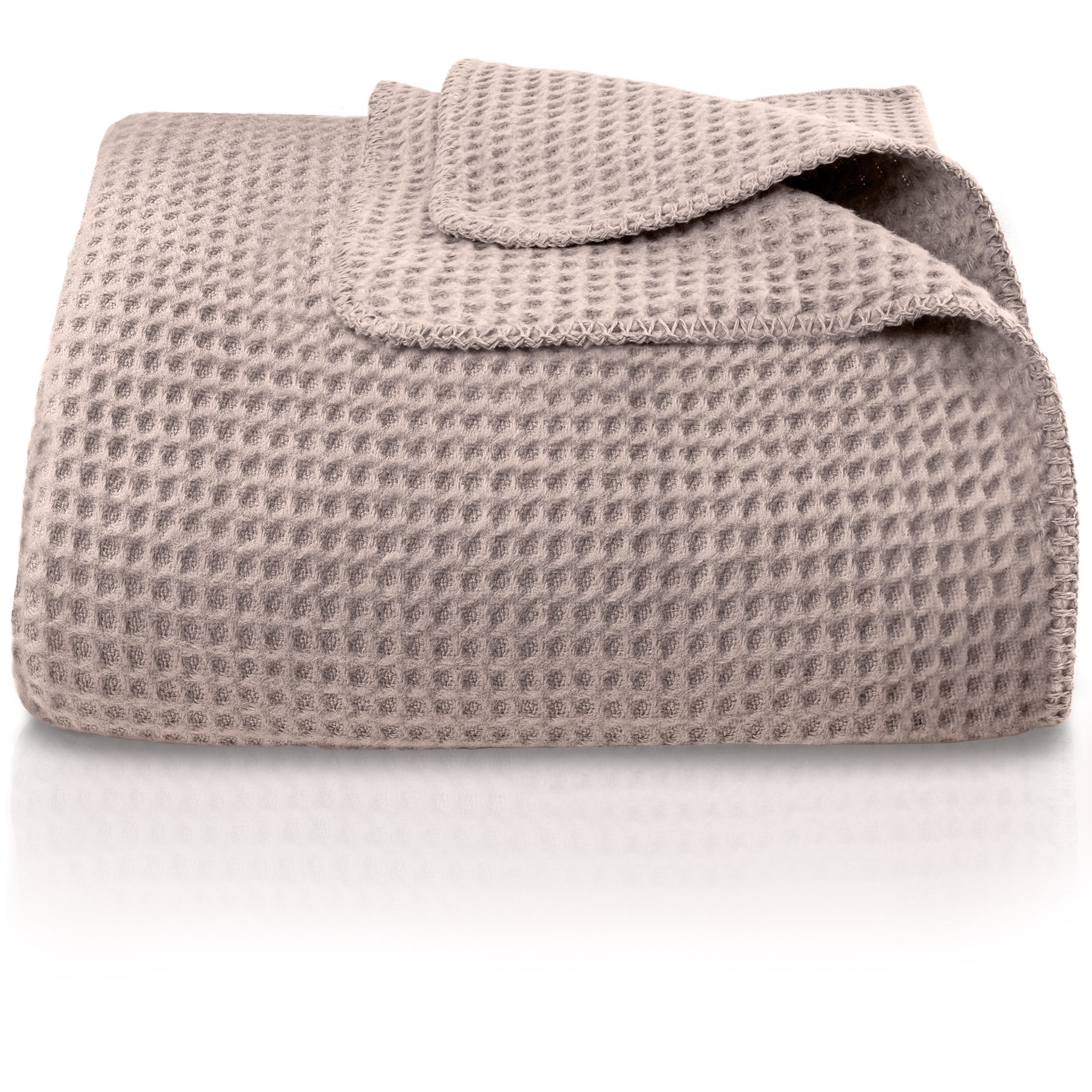 Wohndecke Wohndecke Waffelpique aus Baumwolle - Kuscheldecke, Baumwolldecke -, Laynenburg, Decke als Sofa-decke, Couchdecke, Wolldecke aus Baumwollmix