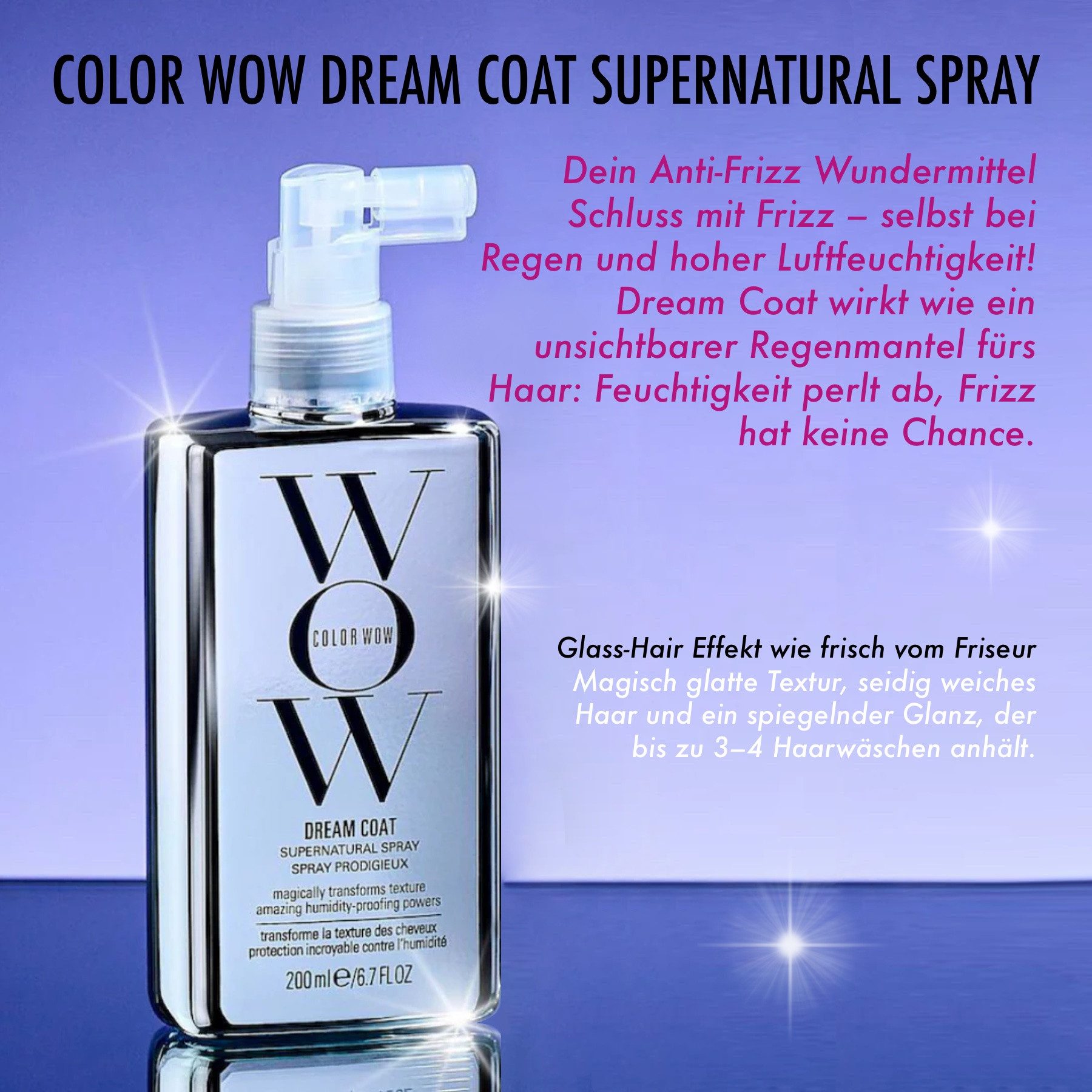 COLOR WOW Haarspray Anti Frizz Spray Glanzspray Wow Dream Coat Hair Hitzeschutz für Haare, 1-tlg., Haarpflege, Hitzeschutz, Haarspray