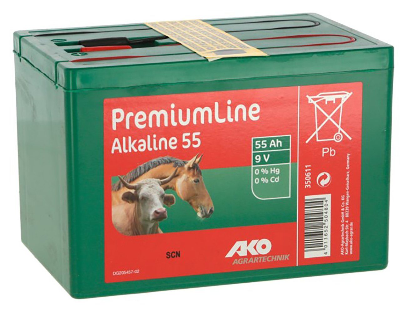 Kerbl Weidenzaun Kerbl AKO Batterie Alkaline 9 V, 55 Ah, 350611