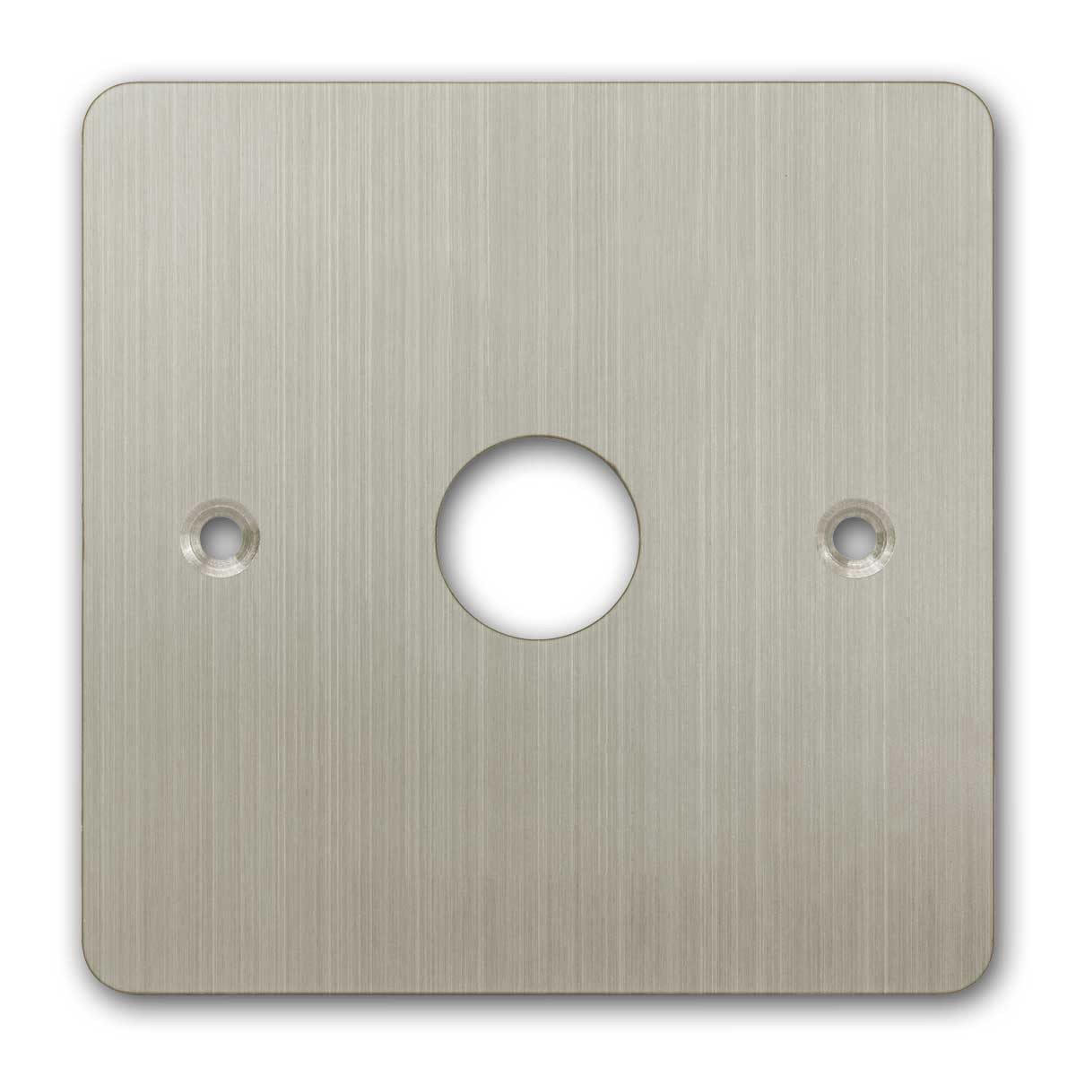 Blanko Türklingel Edelstahl gebürstet Klingel-/Tasterblende 86x86mm
