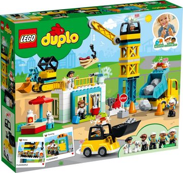 LEGO® Konstruktions-Spielset Town 10933 Große Baustelle mit Licht und Ton, (123 St)