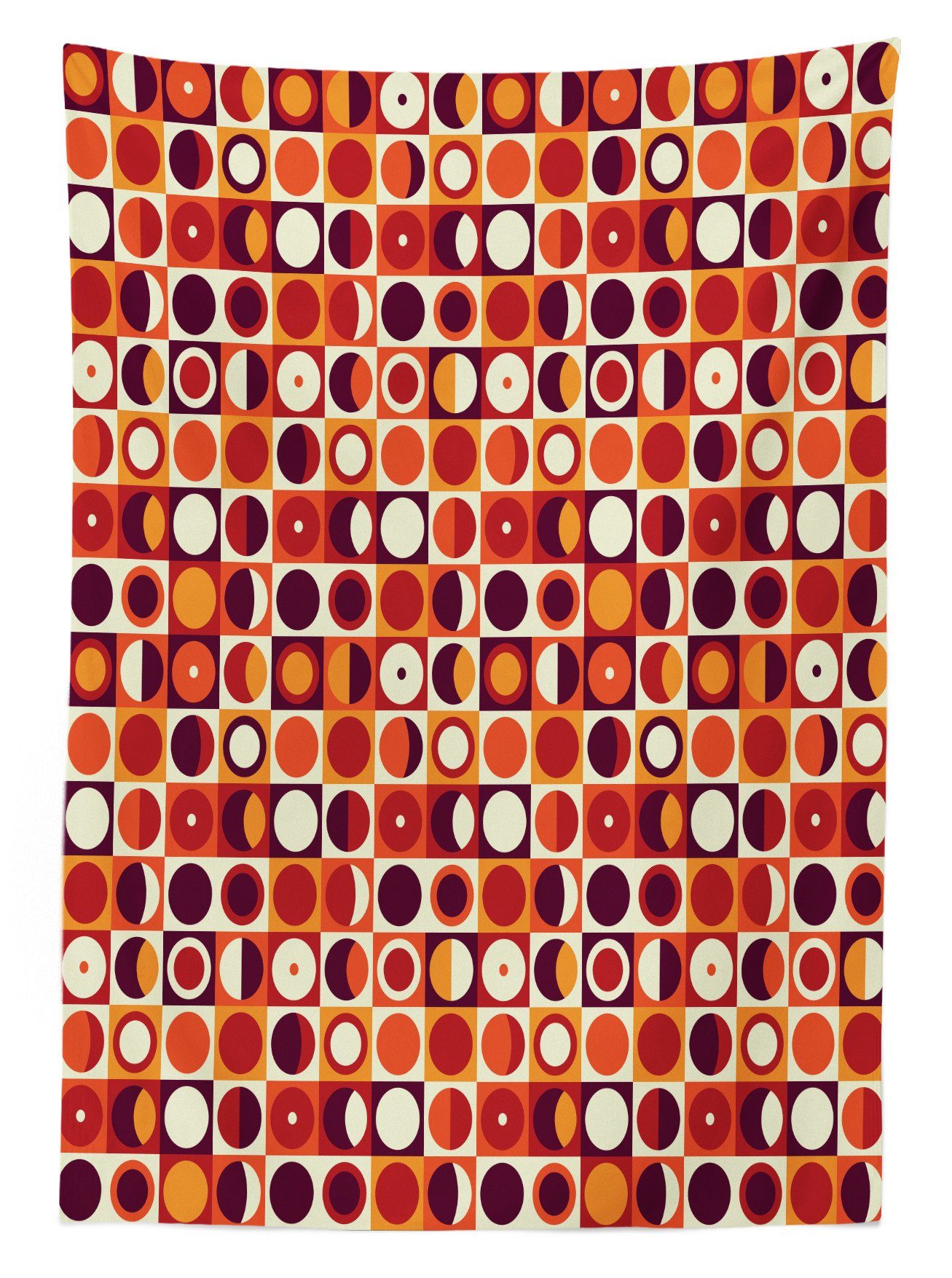 Farben, Bereich Abakuhaus Style Für Sixties Klare Tischdecke Geometrisch geeignet den Ovals Waschbar Farbfest Außen