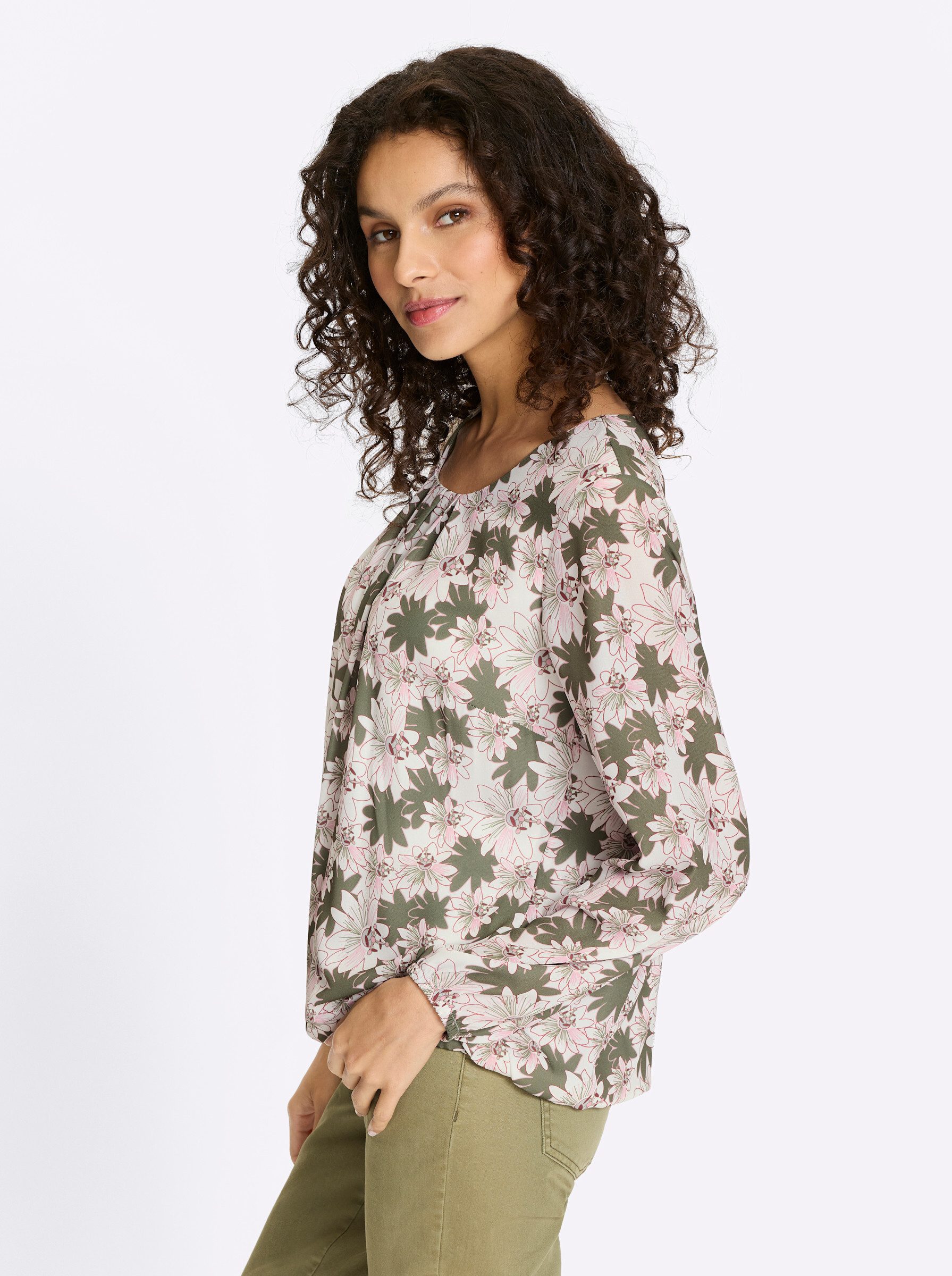 heine Klassische Bluse Druckbluse Langarm