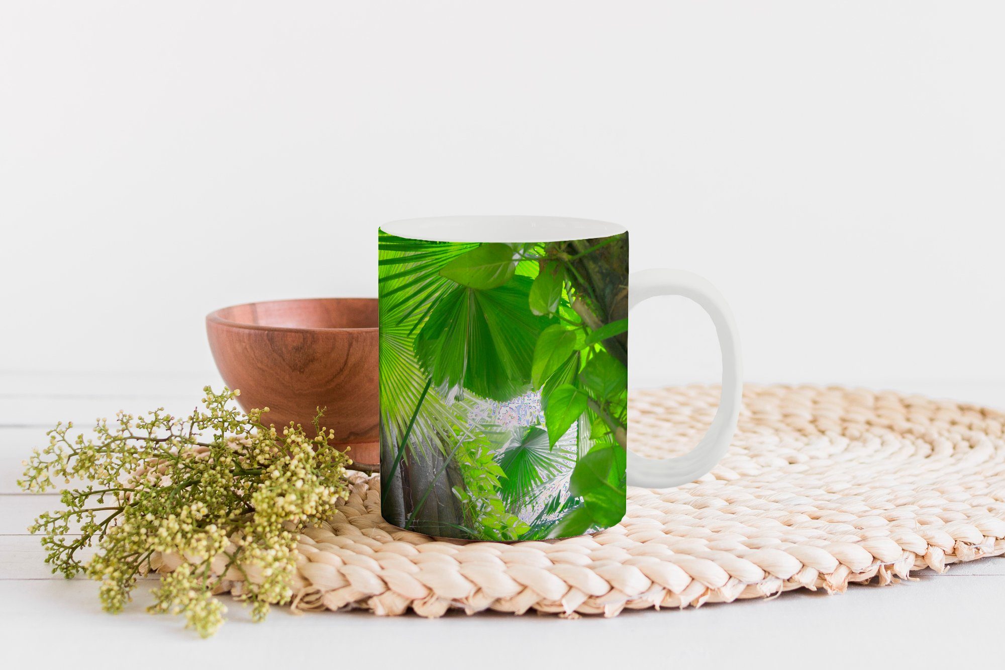 MuchoWow Tasse Tropischer Kaffeetassen, Geschenk Becher, Teetasse, Regenwald, Teetasse, Keramik