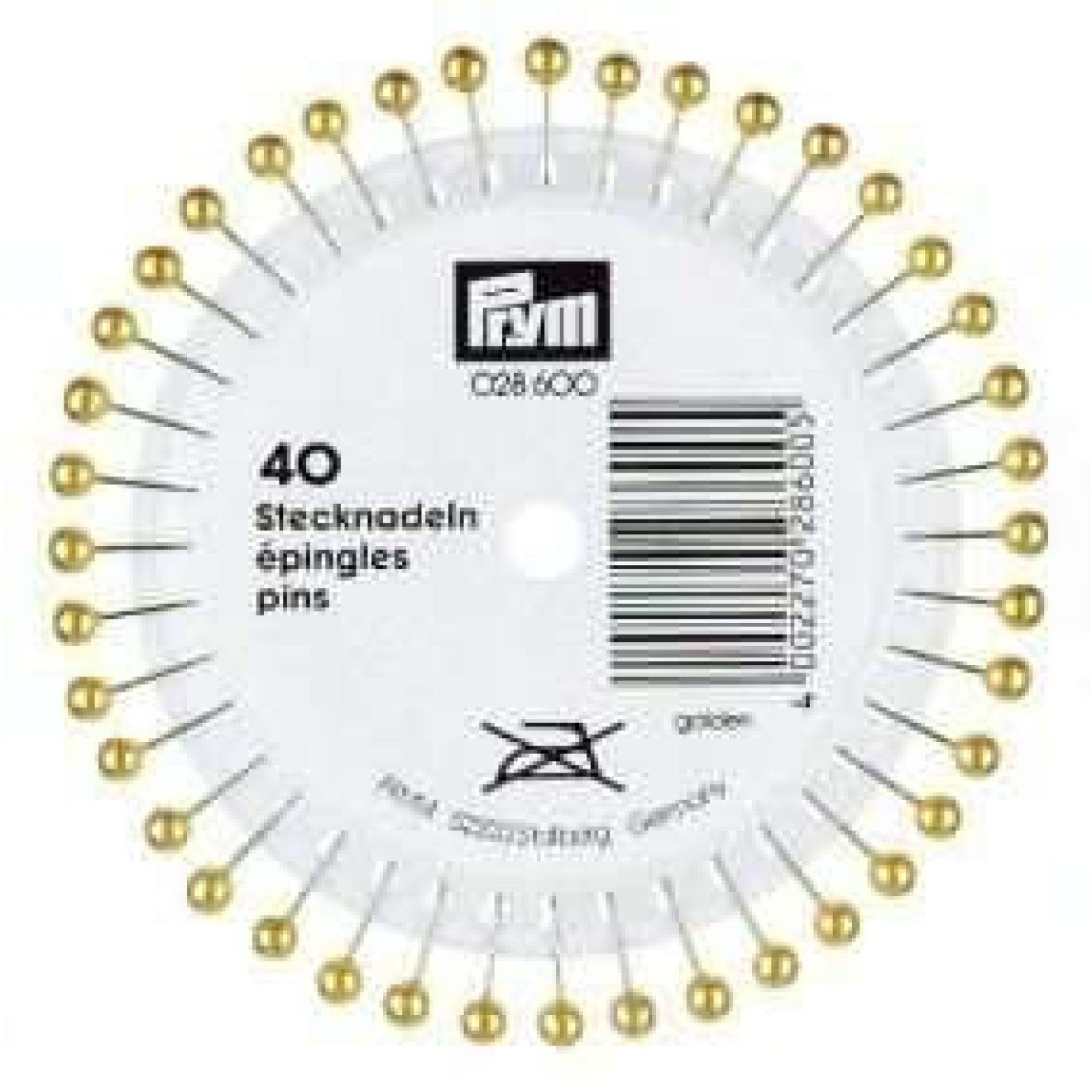 Stricknadeln Perlkopf-Stecknadeln 0,65x38 mm 40 St