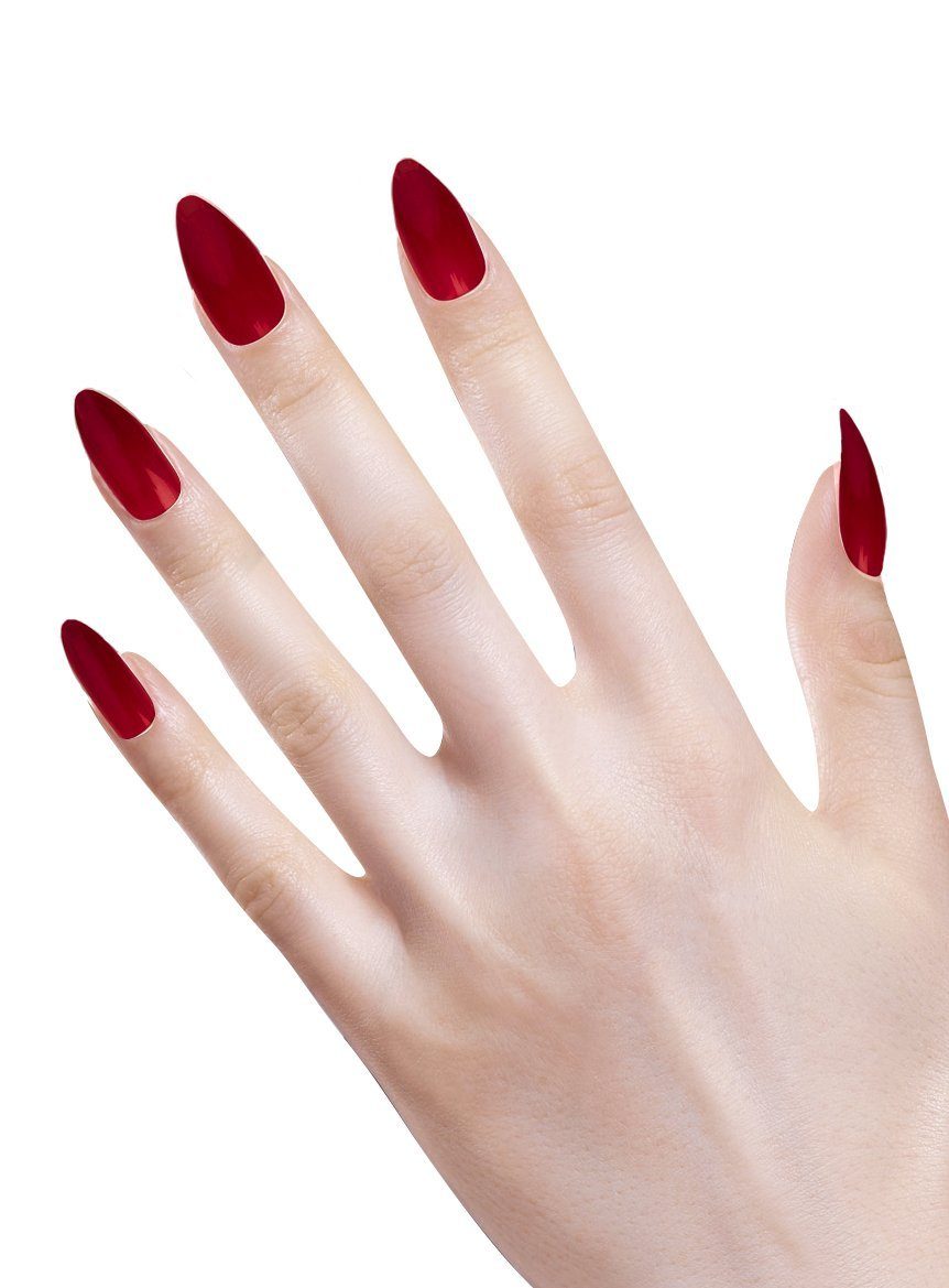 Widdmann Искусственные ногти Stiletto Fingernägel bordeaux, Ein Satz künstliche Fingernägel zum Aufkleben