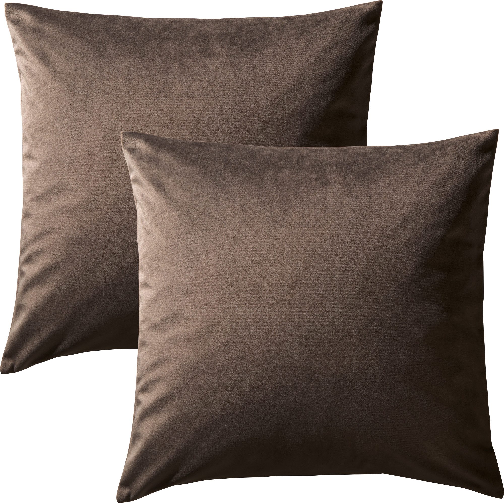 REDBEST Kissenbezug Kissenhülle "Kingsville" im 2er-Pack, Nicky-Velours Uni günstig online kaufen