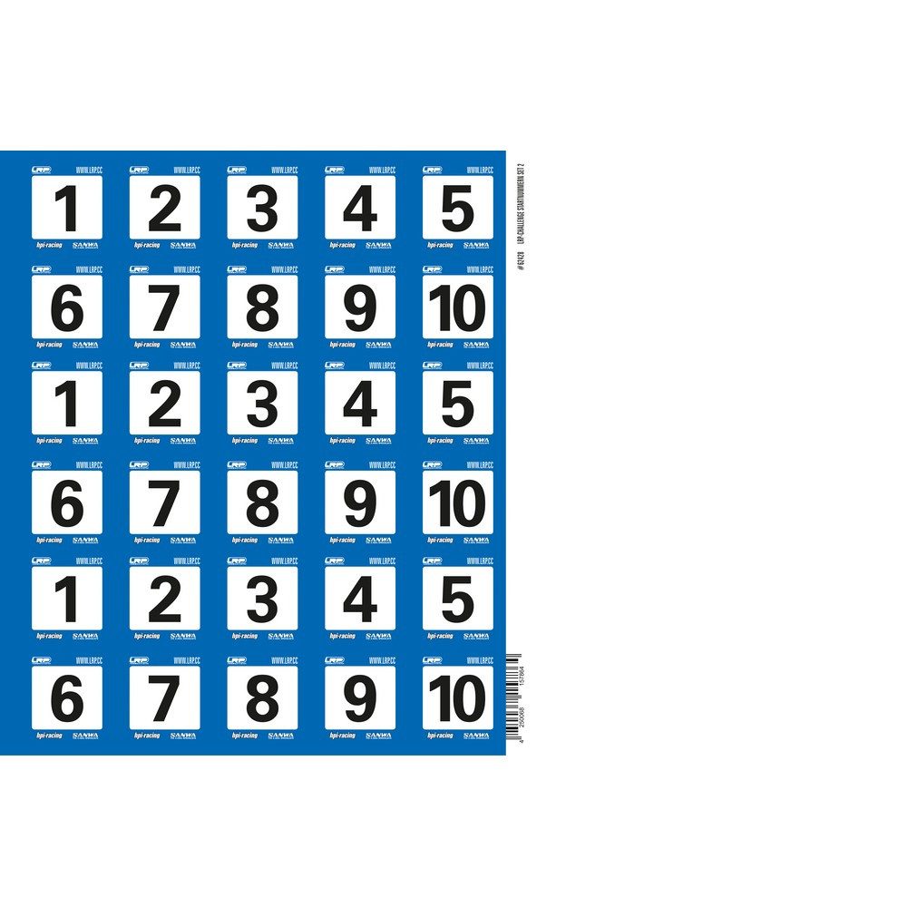 Modellbausatz LRP LRP-Challenge Startnummern Set 2 62428