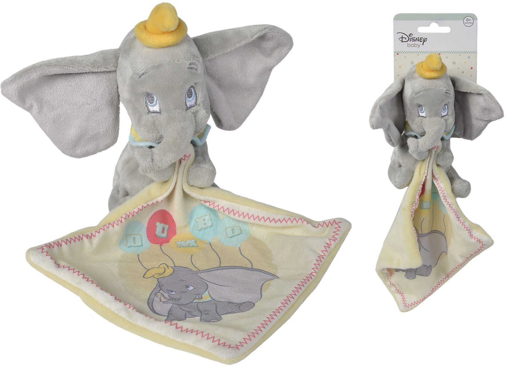 Dumbo Elefant Disney grau Kuscheltuch Schmusetuch Schnuffeltuch NEU 