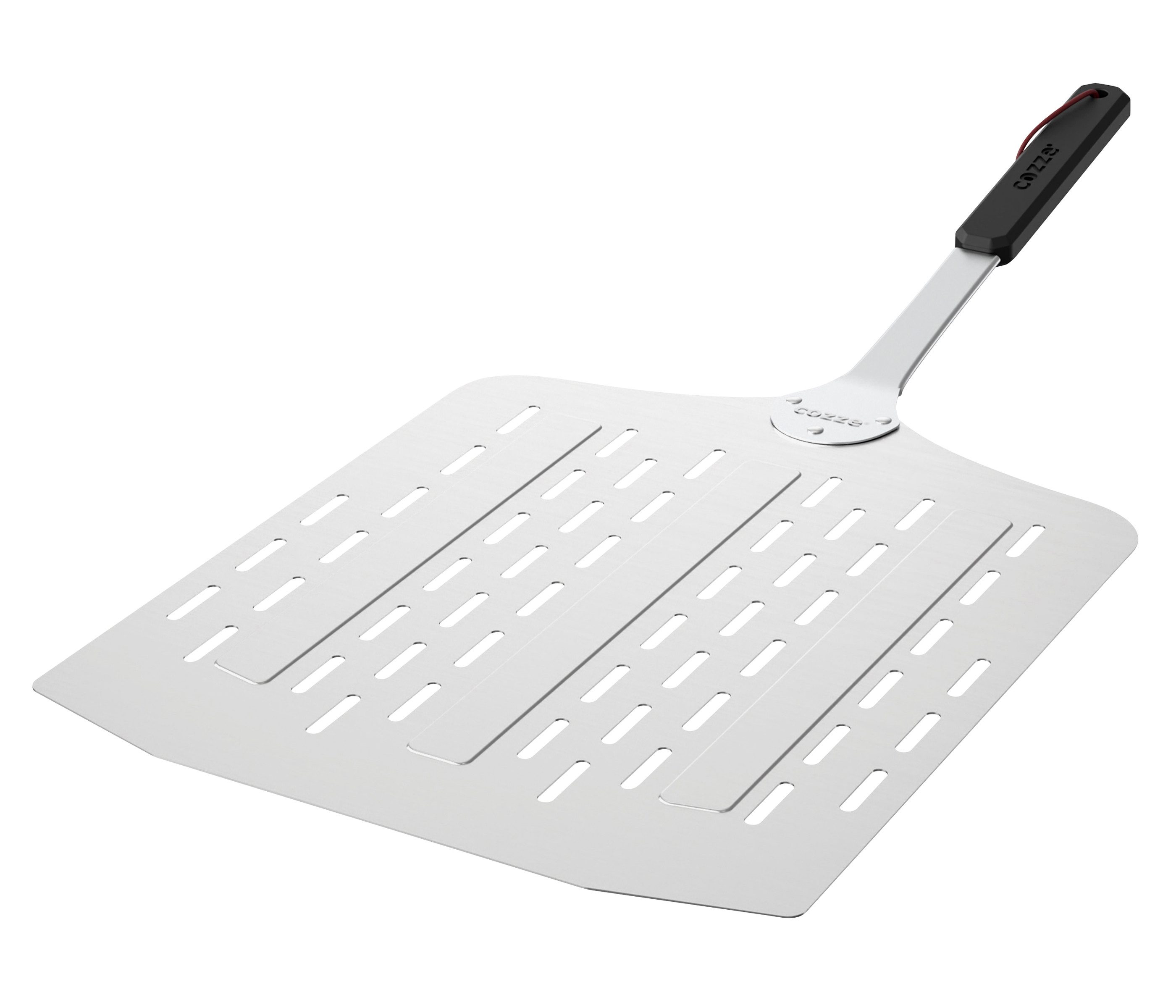 Dehner Grillbesteck-Set Pizzaschaufel, 75 x 35 x 3 cm, silber, hitzestabiler Pizzaschieber, passend für 17" Pizzaöfen