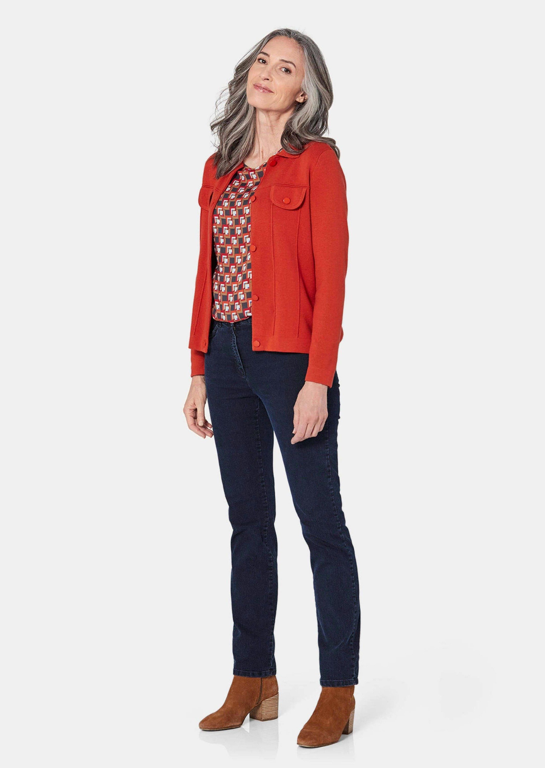 GOLDNER Strickjacke Strickjacke in Jeans Optik günstig online kaufen