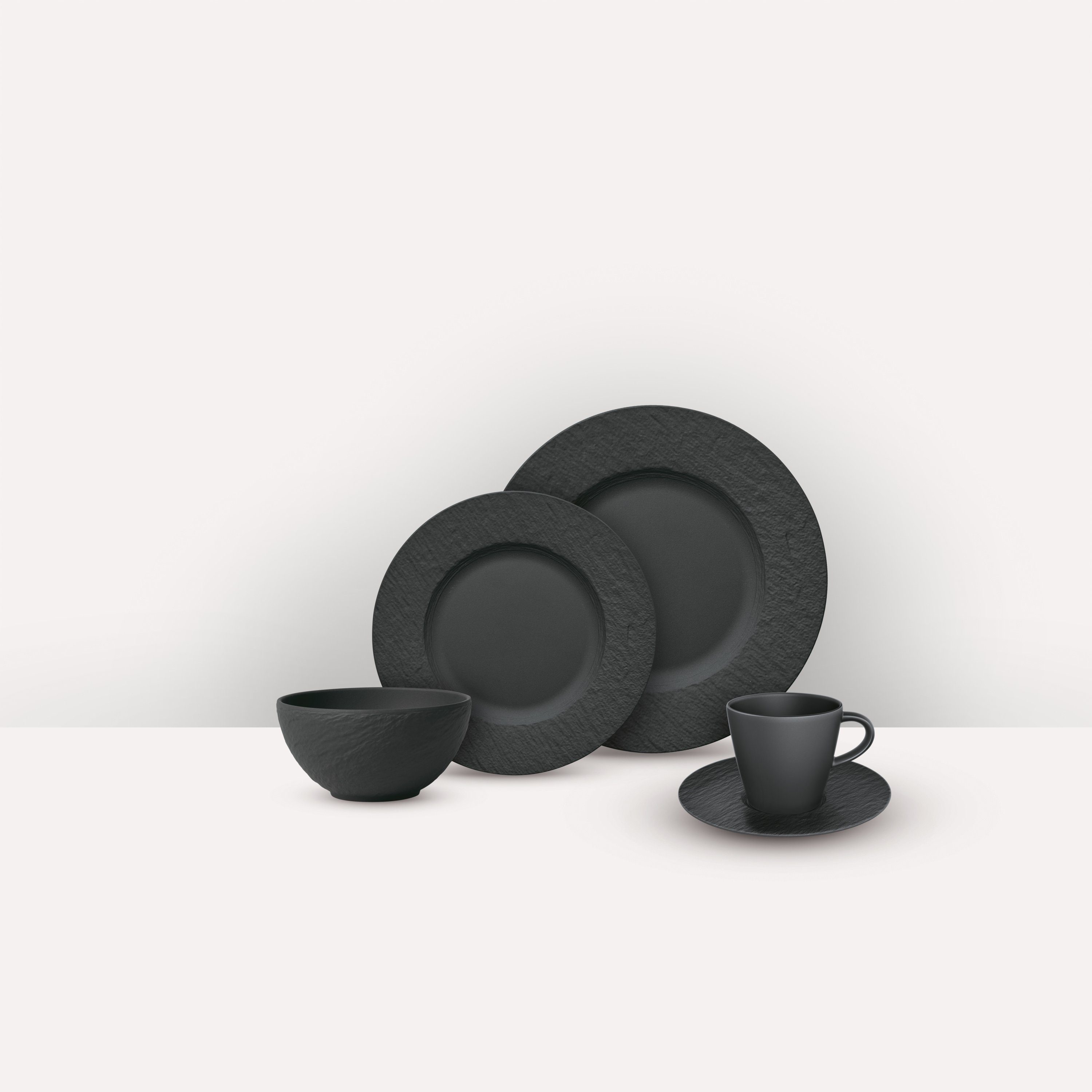 Villeroy & Boch Geschirr-Set Villeroy & Boch Комбинированное обслуживание Manufacture Rock schwarz Frühstücks-Set