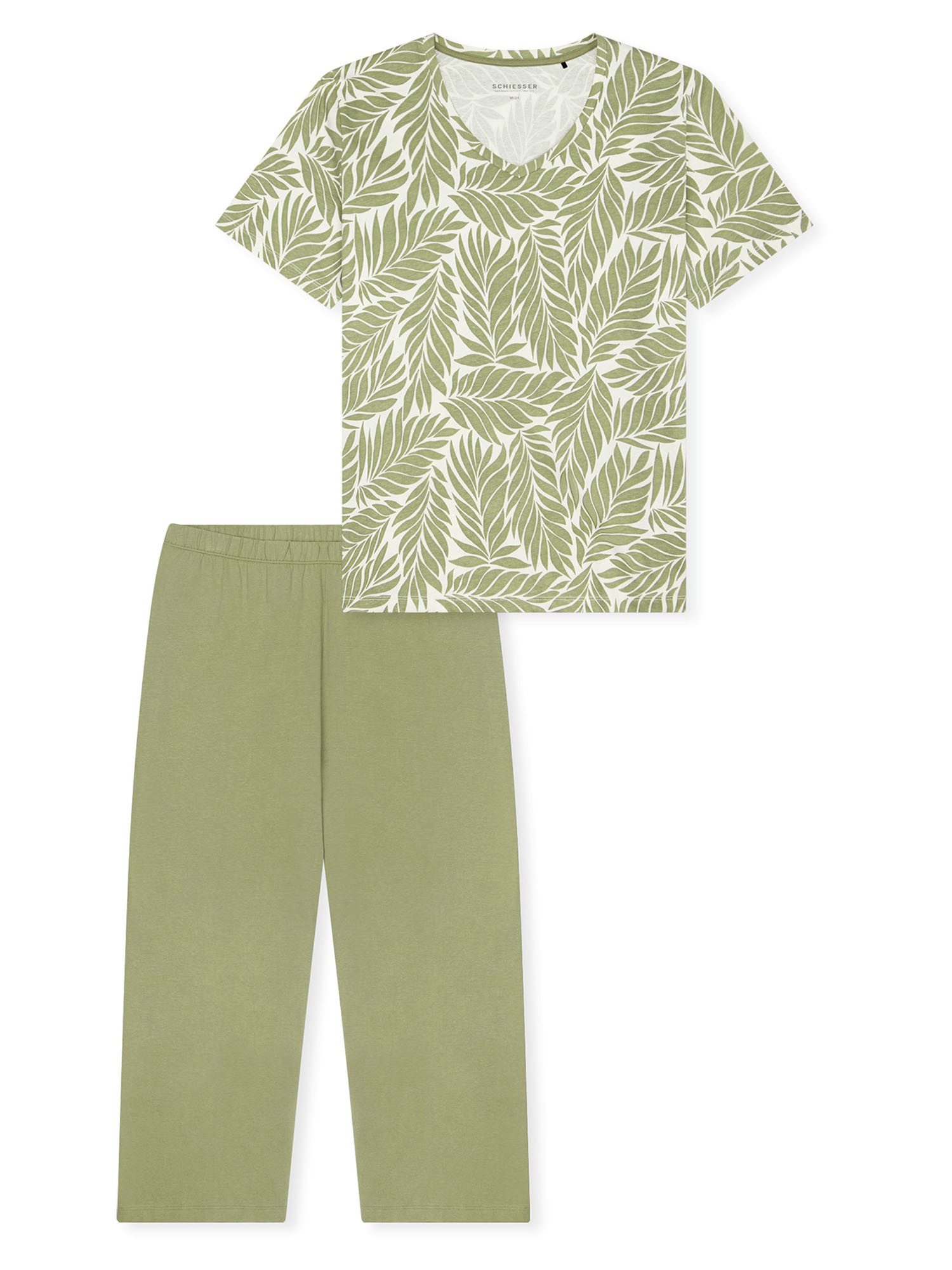 Schiesser Pyjama Comfort Essentials (2 tlg) Schlafanzug, Pyjama Set, Nachtwäsche
