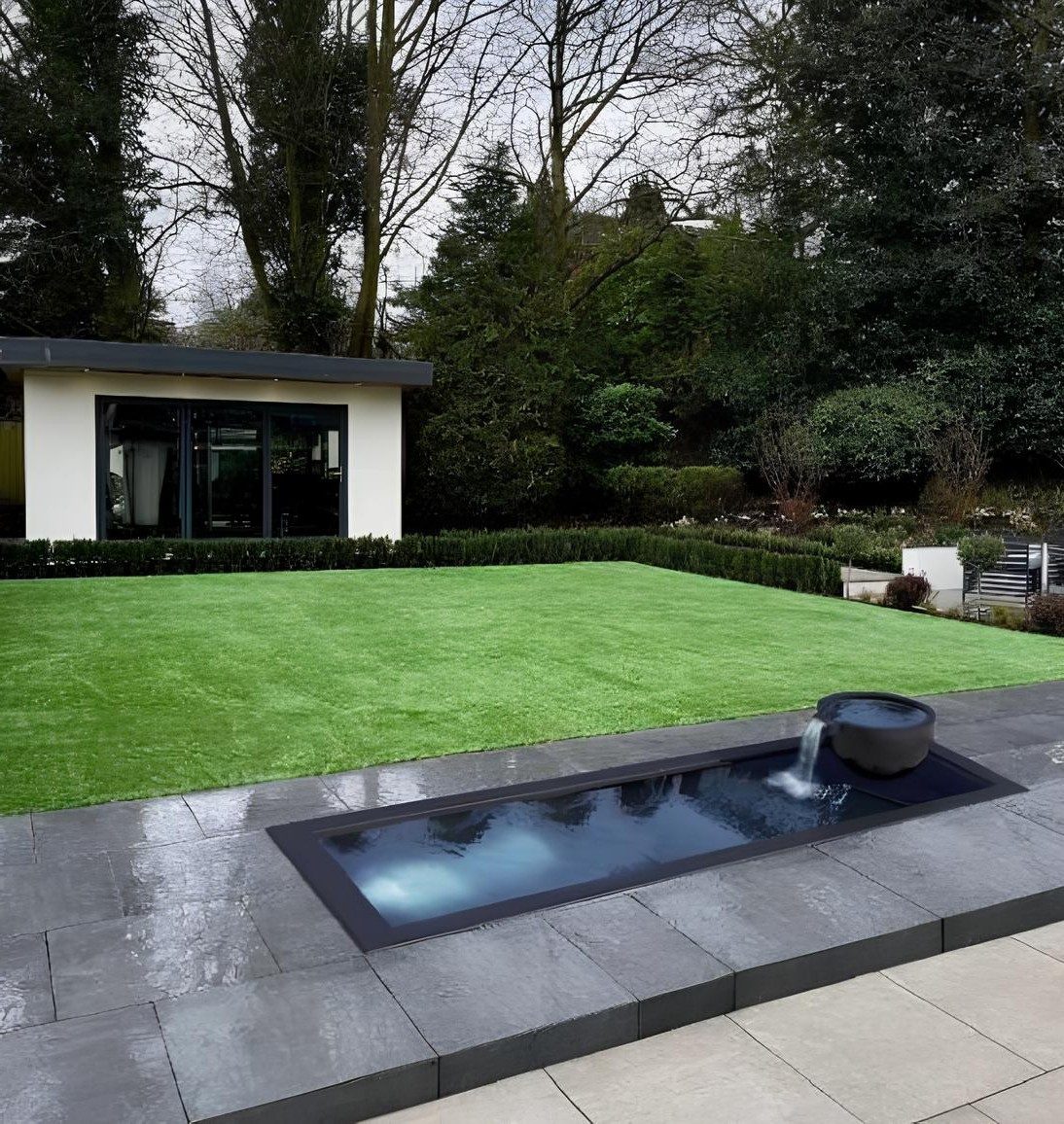 Xlmoebel Gartenbrunnen Wasserspiel Wasserfall Garten Dekowasserfall Außenwasserfall, Made in Europa