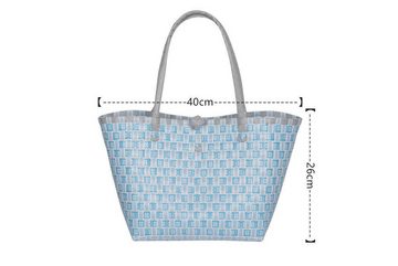 Overbeck And Friends Shopper Violetta, medium oval (Markttasche, Tasche, Einkaufstasche, 1-tlg., ca. 34 x 30 x 26 cm (geöffnet), robust, langlebig, leicht, wasserresistent - handgefertigt