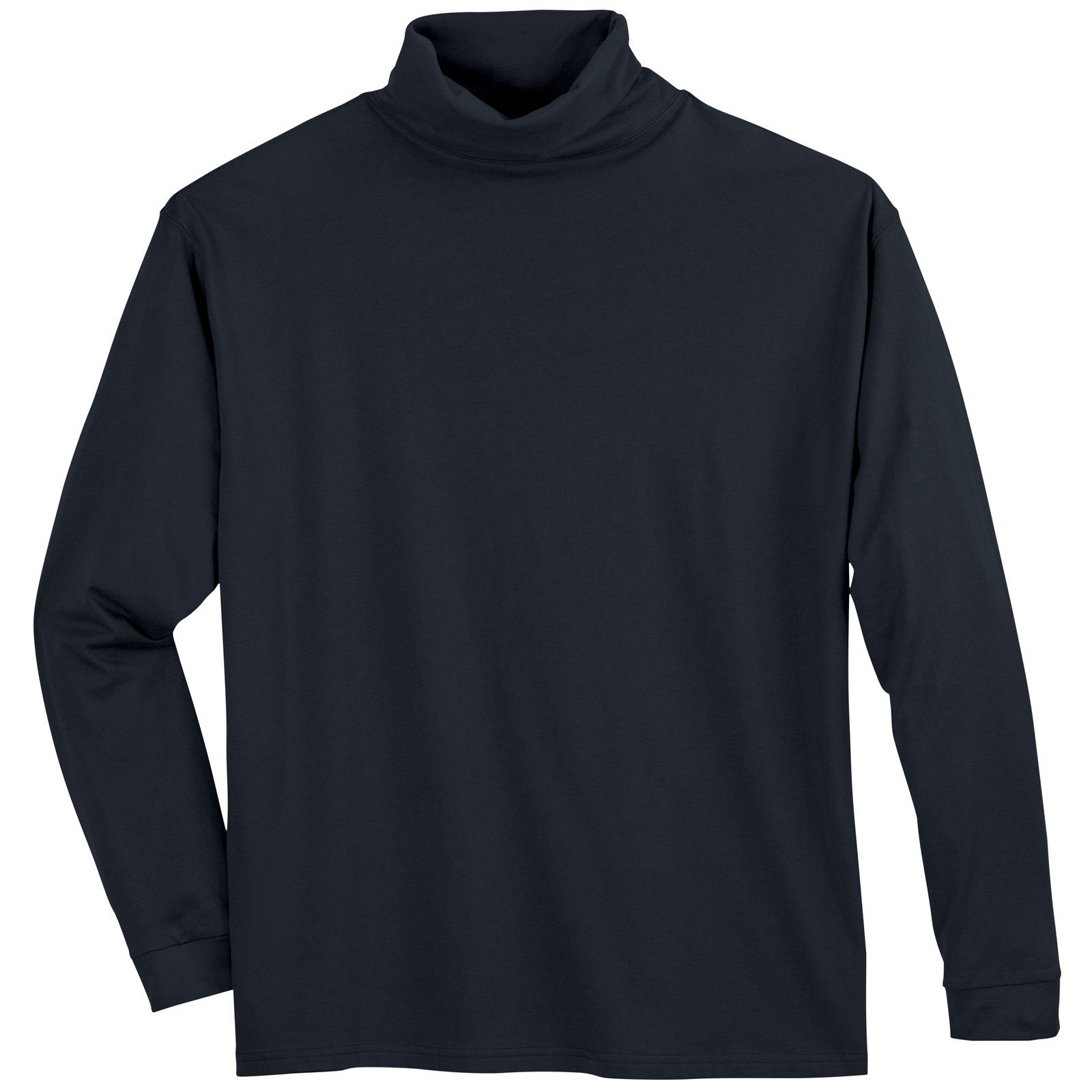 ADAMO Print-Shirt Adamo Langarm-Rolli große Größen navy