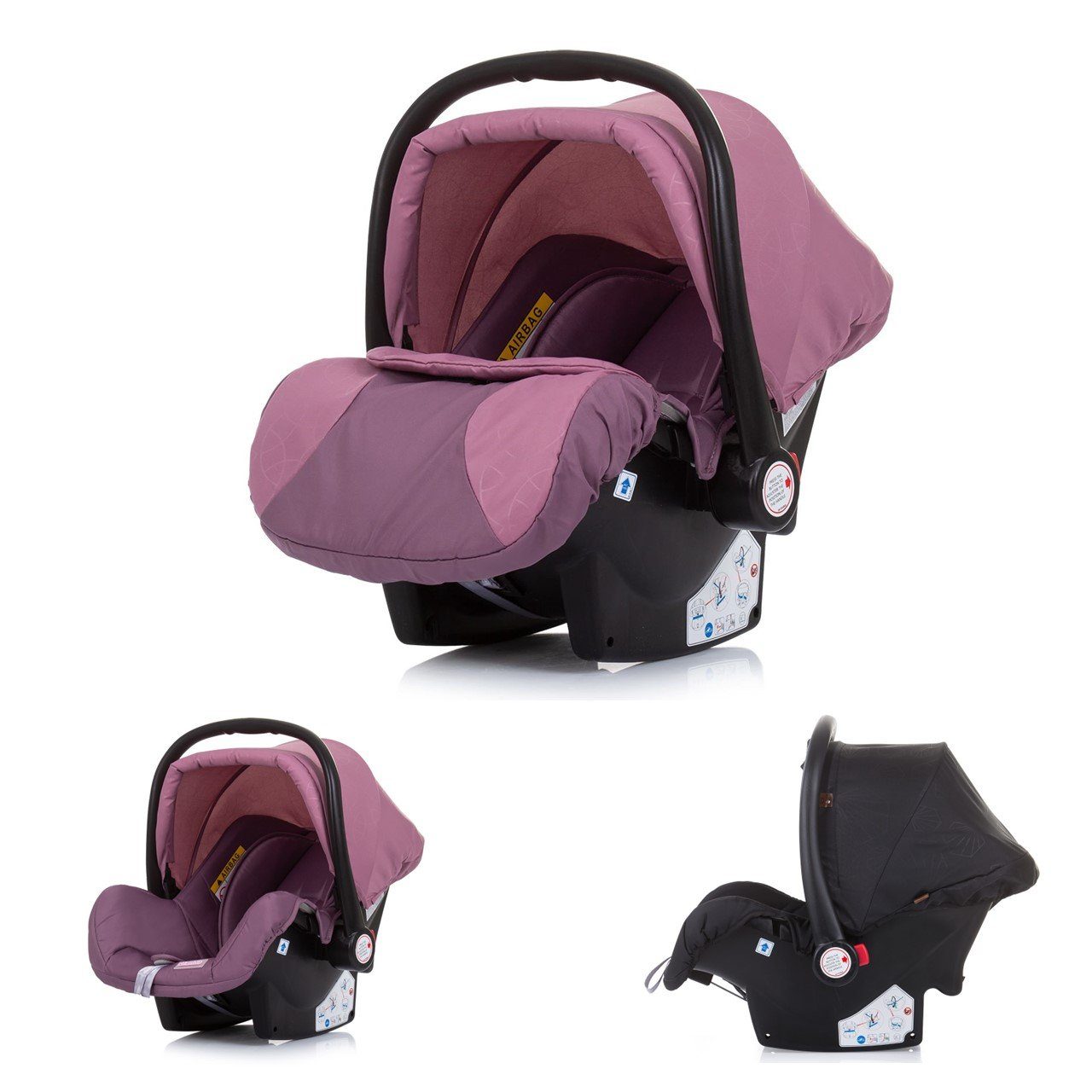 Chipolino Babyschale Kindersitz, Babyschale Sonnendach kg, kg) (0 Havana bis: violett Gruppe Adapter, 0+, -13 13