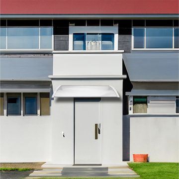 TRUTZHOLM Vordach Vordach 120 x 80 cm weiß Haustürdach Haustür Pultvordach Kunststoff (1 St)