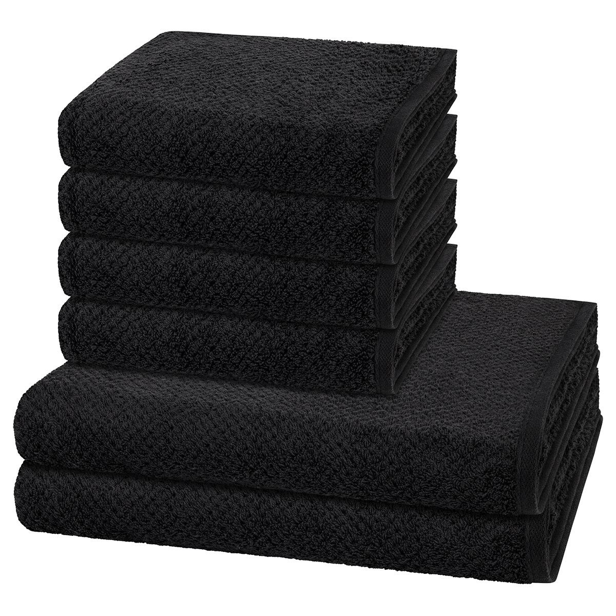 Cawö Handtuch Set Pure, Walkfrottee (Spar-Set, 6-St), 4 X Handtuch 2 X Dusc günstig online kaufen