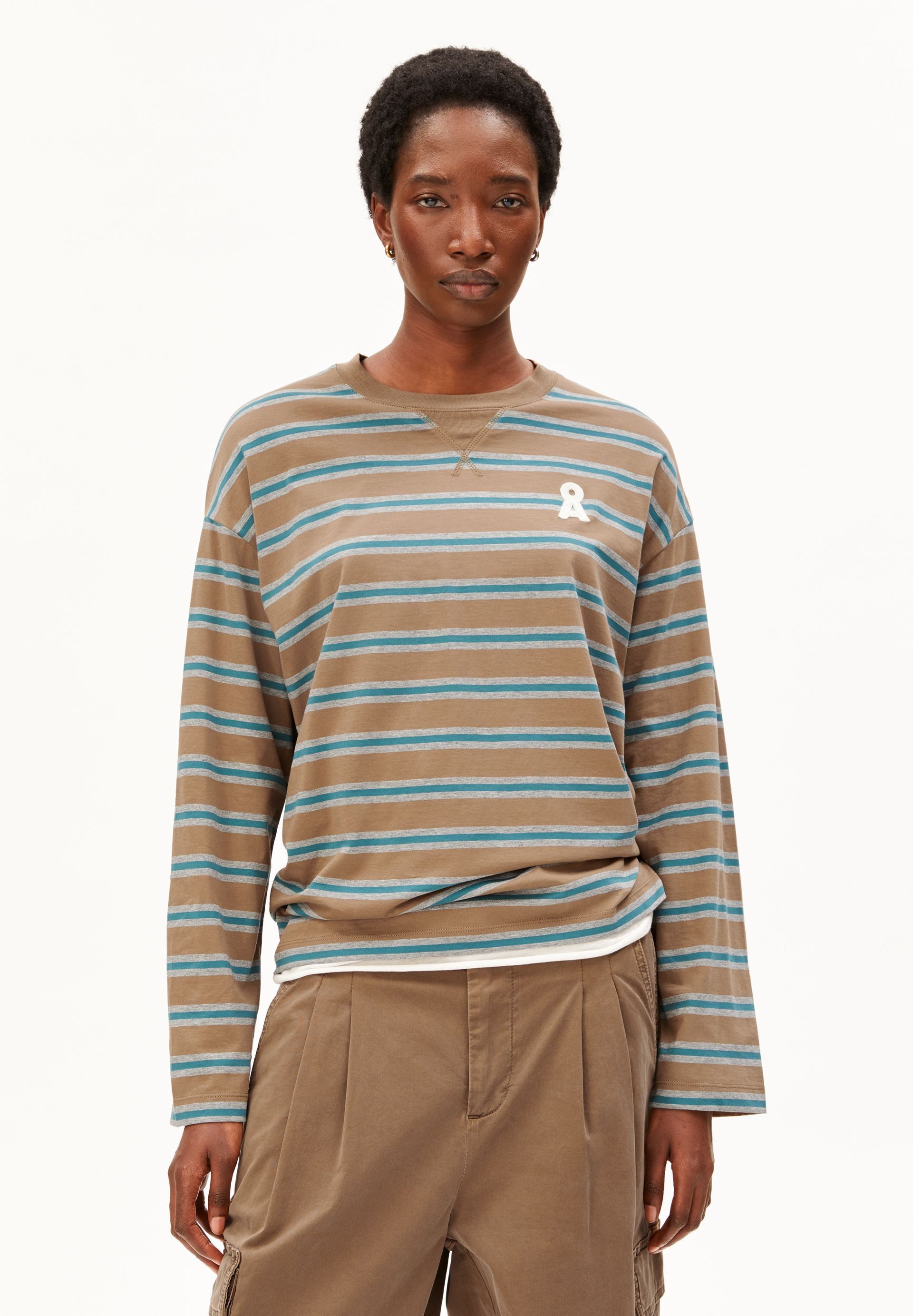 Armedangels Longsleeve ICONIC Å FIETAA FANCY STRIPE Oversized Fit