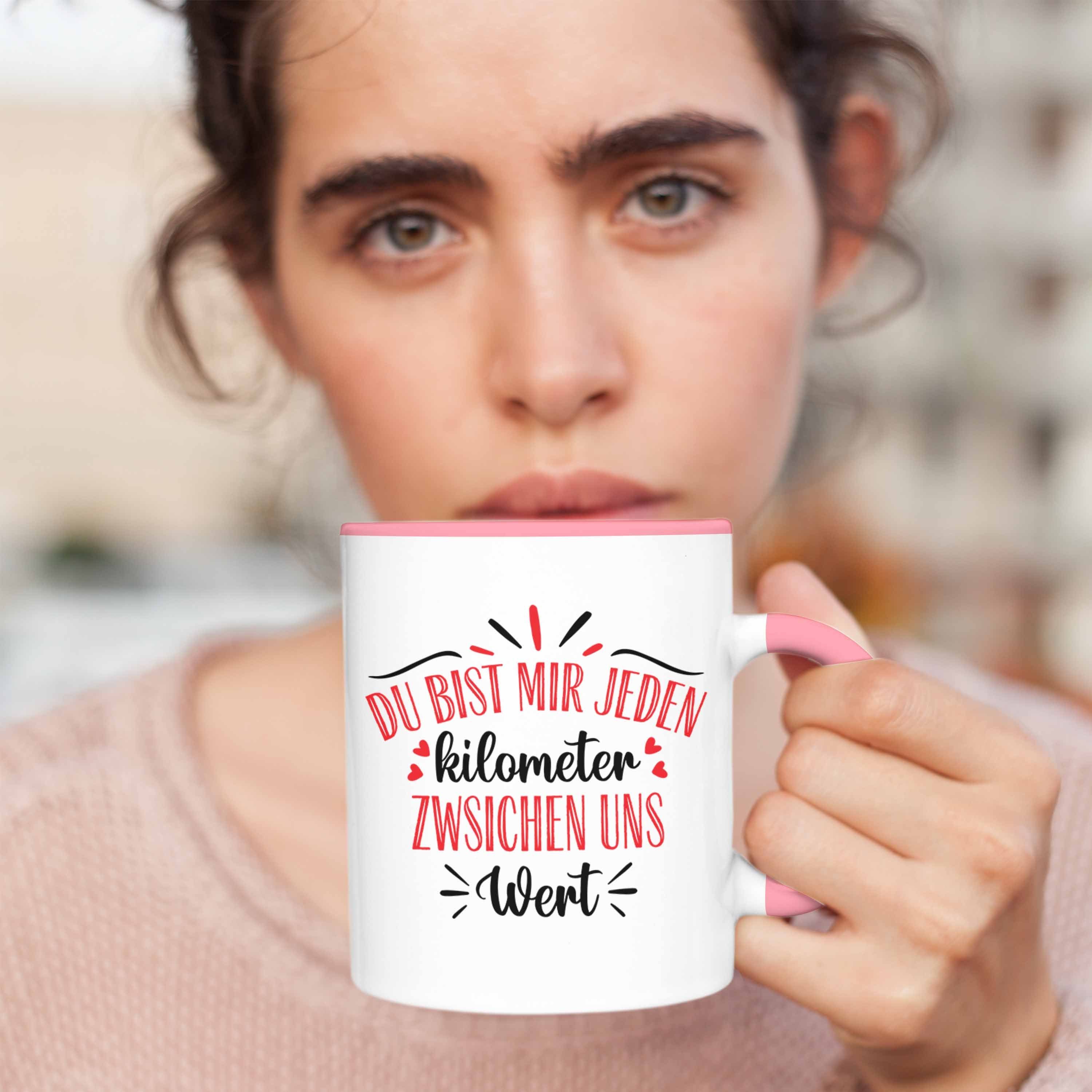 Tasse Freund Rosa Geschenk Geburtstag für Trendation mit Valentinstag Sie Trendation Spruch - Fernbeziehung Geschenk Tasse Ihn