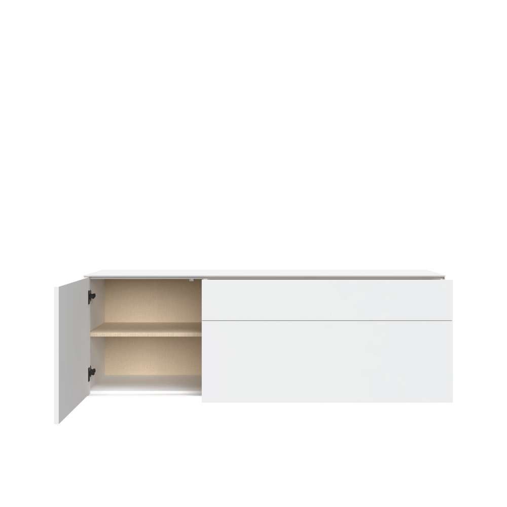 LeGer Home by Lena Gercke Lowboard Essentials, TV-Board, TV-Kommode, TV-Schrank, TV-Möbel, Breite: 166 cm, UV lackiert, Push-to-open-Funktion