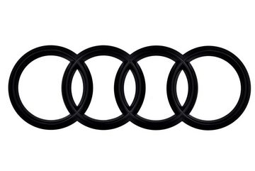 Audi Typenschild Audi Original Ringe Set, Alle Modelle, Front & Heckklappe, Schwarz