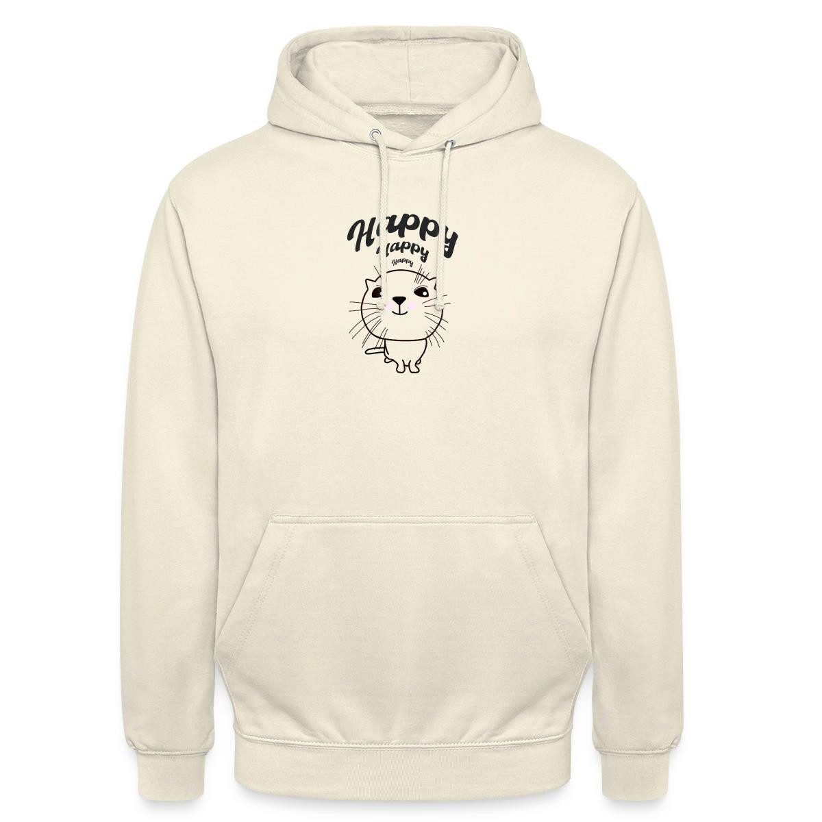 Hoodie Nappy Happy, Lustige Katze Unisex Hoodie