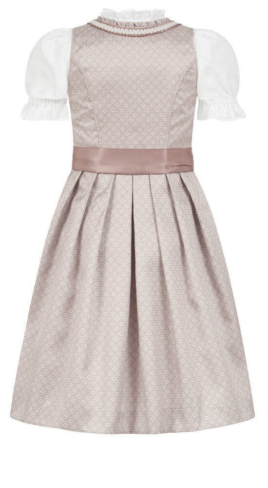 Dirndl Set Für Mädchen Elena - 3-teilig Mit Bluse & Schürze In Silber/Taupe
