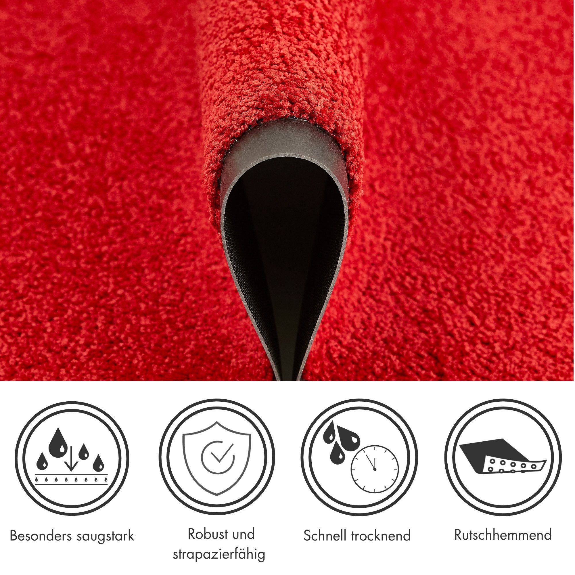 Andiamo Fußmatte Verdi, Made in Netherlands, rechteckig, Höhe: 6 mm, Schmutzfangmatte, Eingangsmatte, rutschfest, strapazierfähig