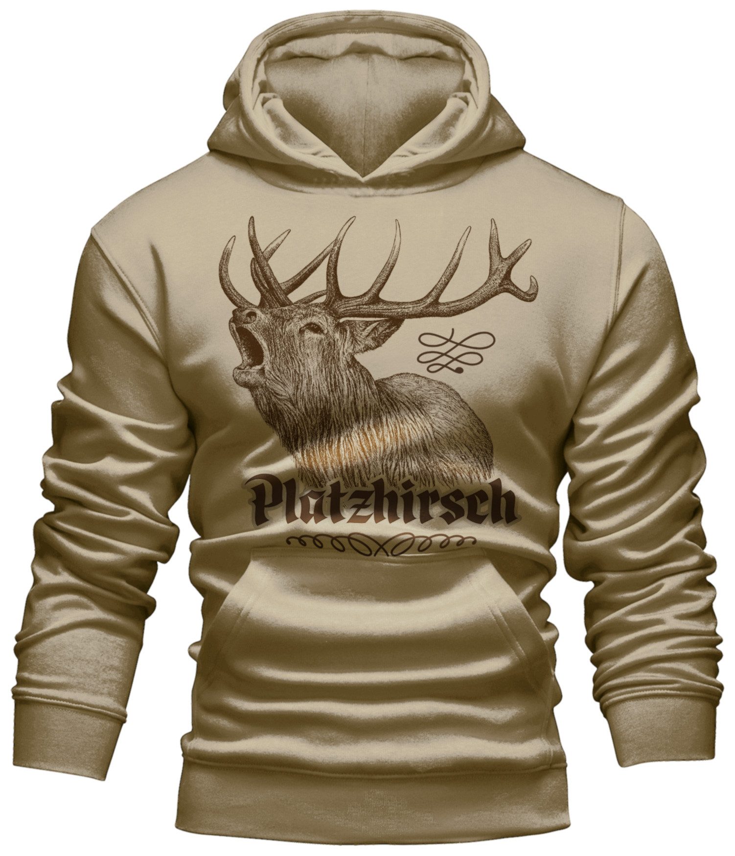LOBO NEGRO® Kapuzensweatshirt für Bayern-Fans: Platzhirsch Print
