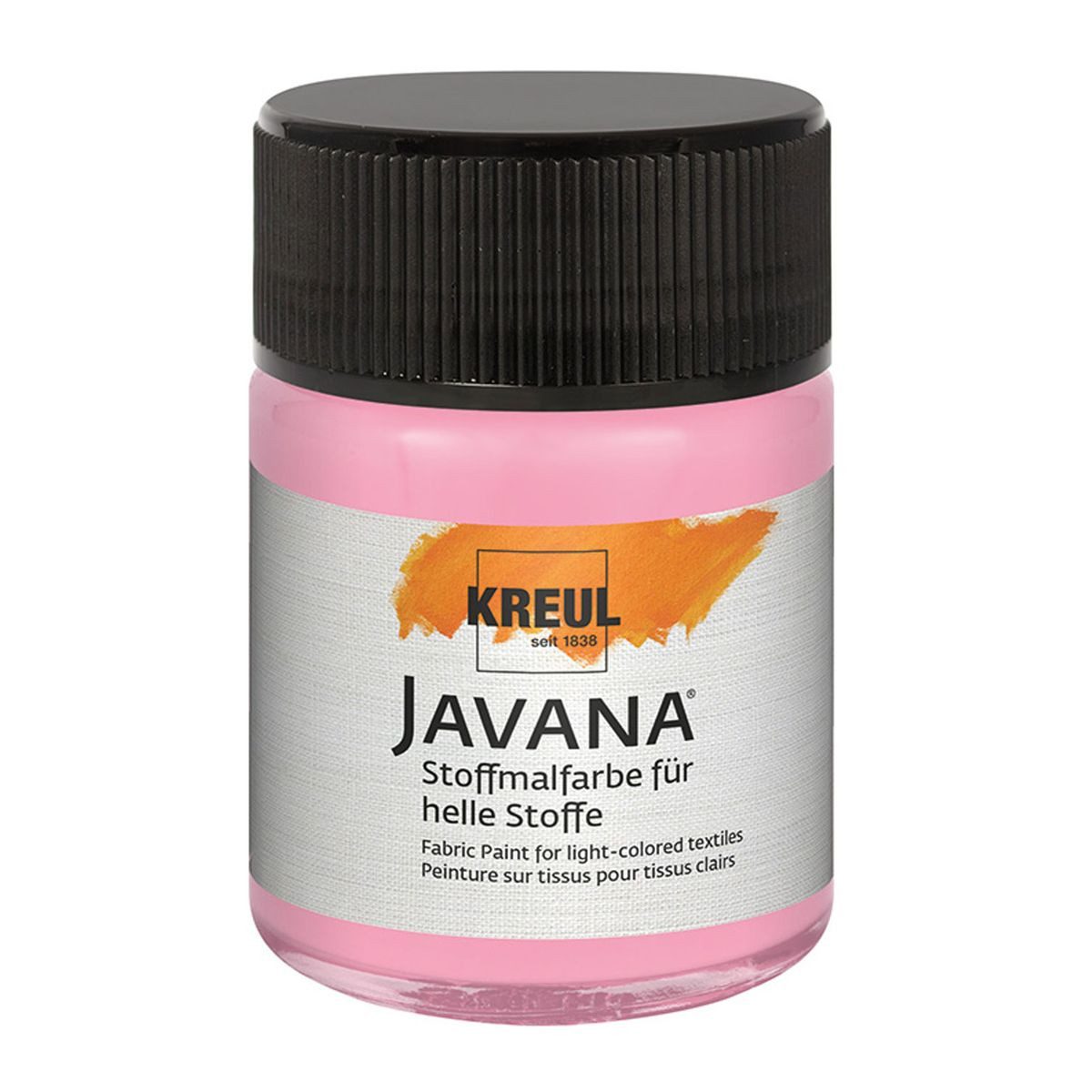 C. KREUL Stoffmalfarbe KREUL Stoffmalfarbe JAVANA leuchtrosa 50ml Glas