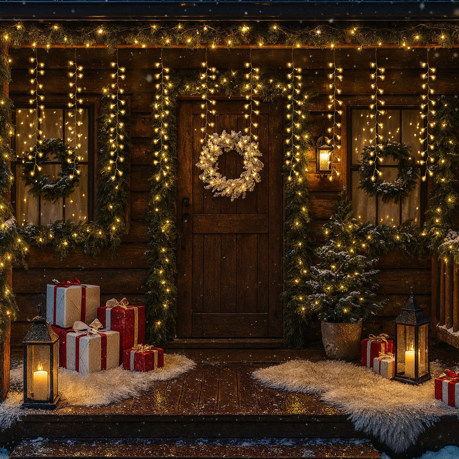 Salcar LED-Lichterkette 300er LED Eisregen Lichterkette Fenster Kupferdraht günstig online kaufen