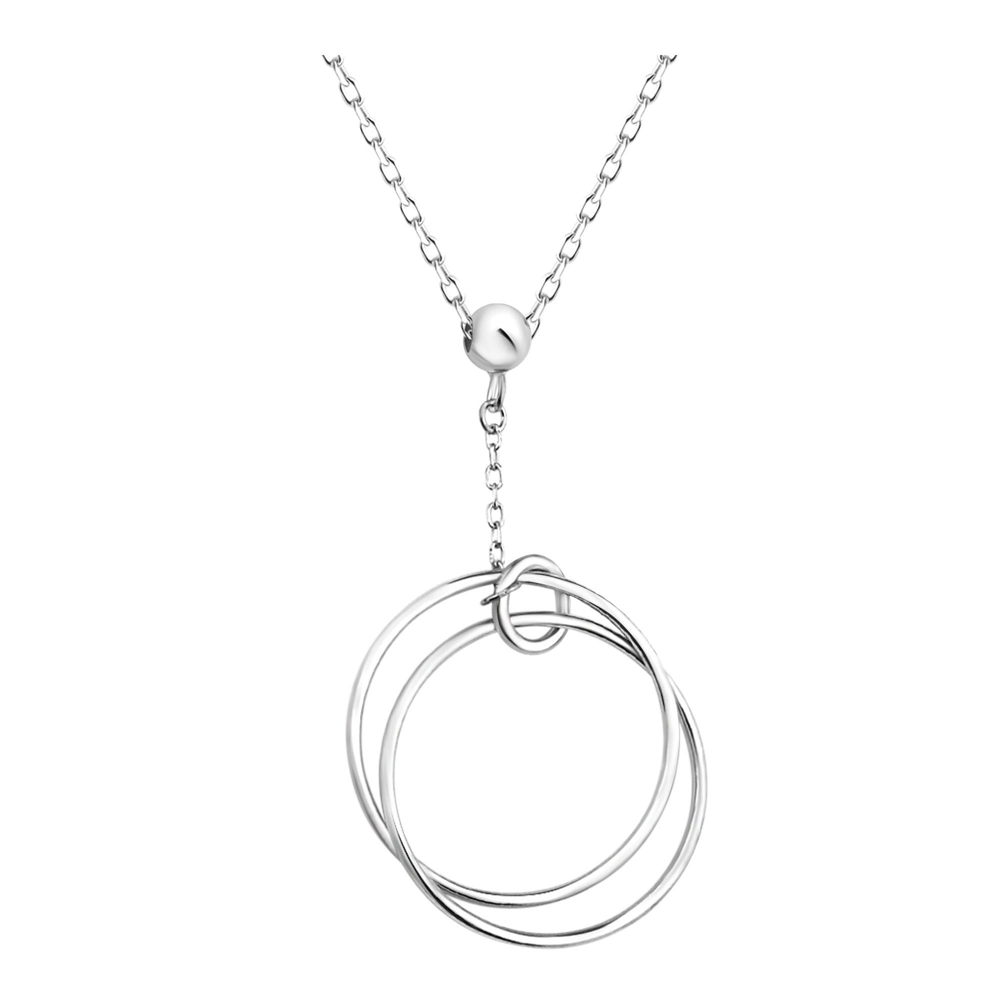 Sofia Milani Kette mit Anhänger Kreis, 925 Silber Damen Schmuck