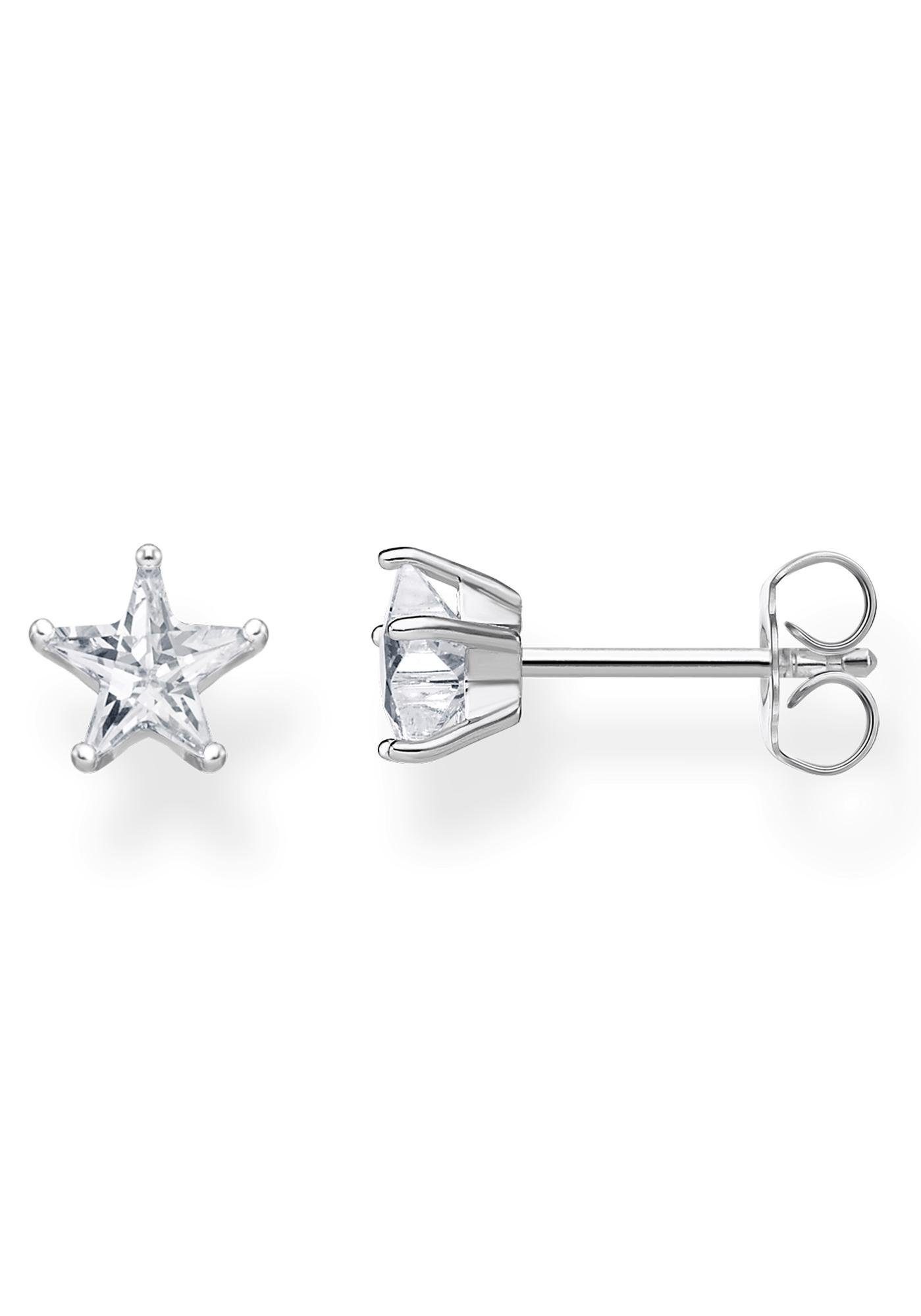 THOMAS SABO Paar Ohrstecker Kleine Sterne, mit Zirkonia