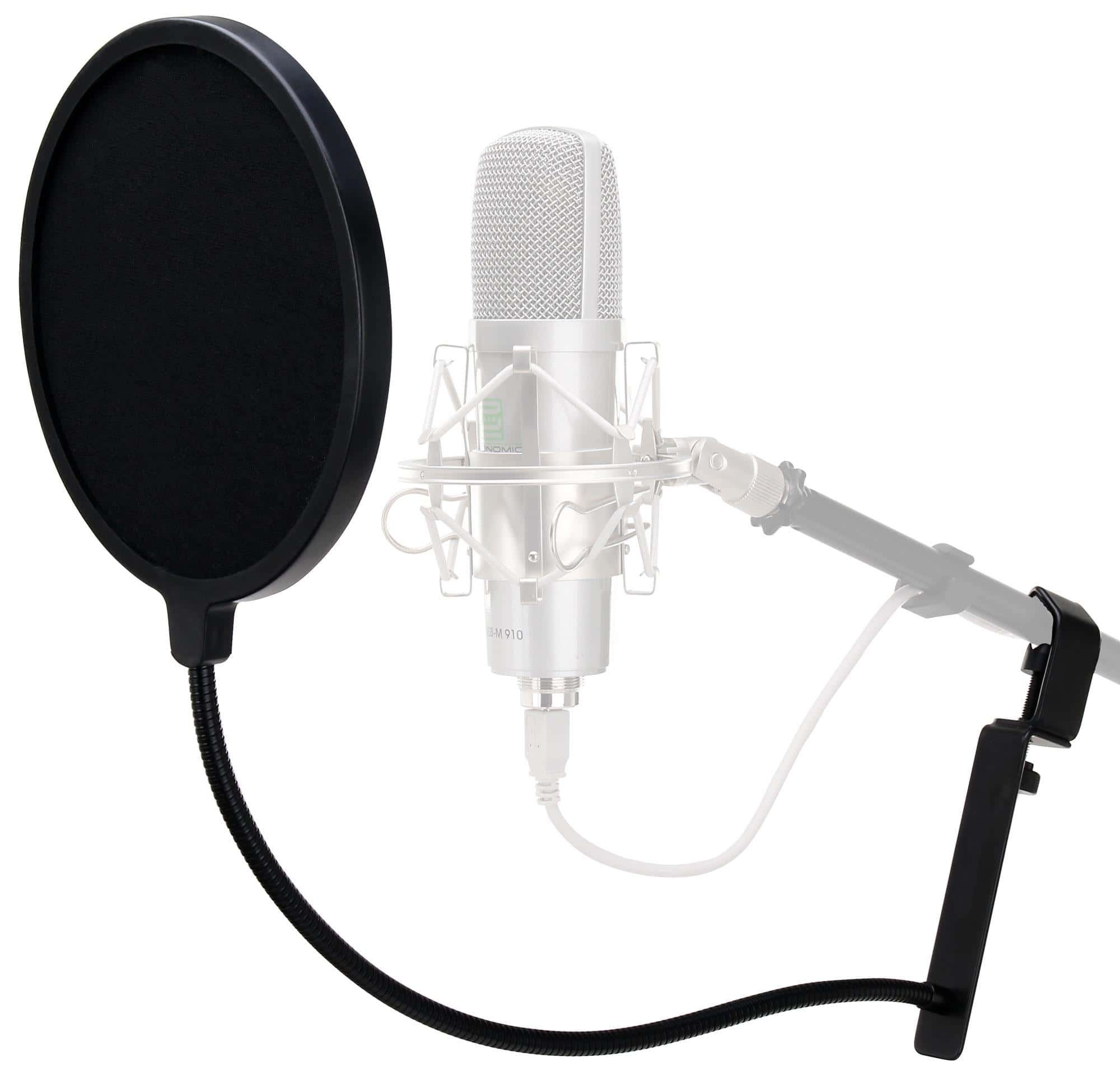 Pronomic Mikrofon PK-2 Popschutz (1-tlg), Popkiller für Recording mit Klemme & Schwanenhals