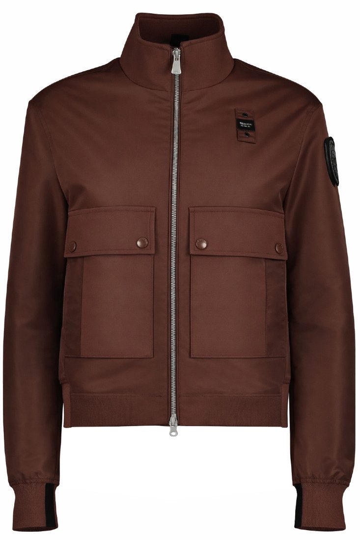 Blauer Bomberjacke