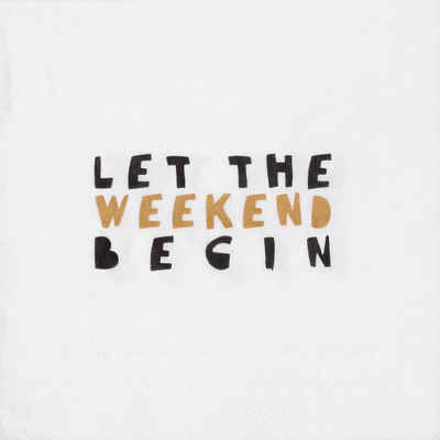 Räder Design Papierserviette Cocktailservietten "Let the weekend begin"