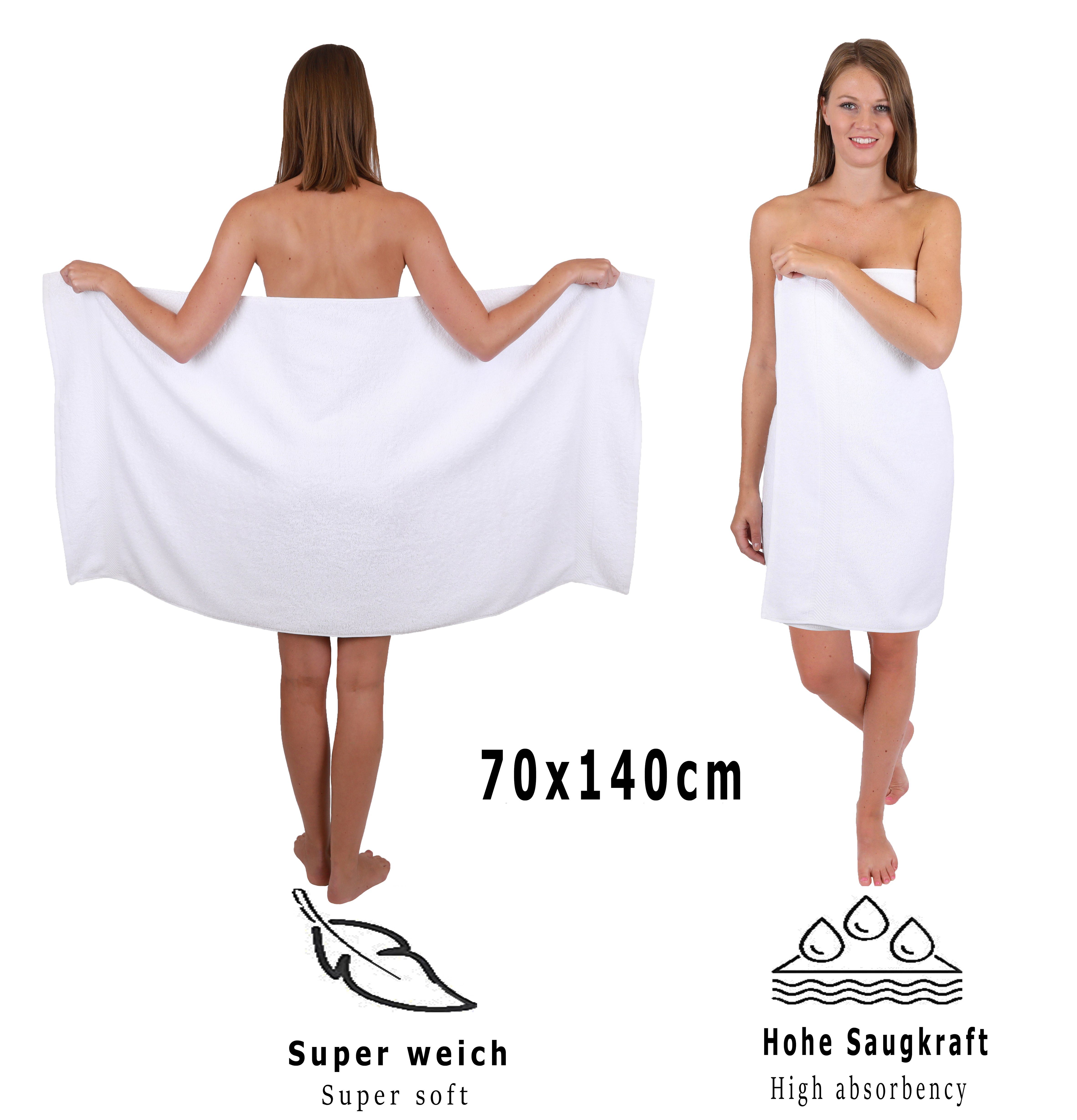 Betz Handtuch Set Palermo verschiedenen tlg. 6 Baumwolle in weiß 100% Farben